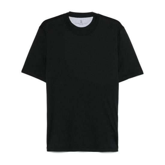 Brunello Cucinelli BRUNELLO CUCINELLI Men T-Shirts MD8211308 C101 BLACK Size US M / EU 48-50 / 2 - 1 Thumbnail