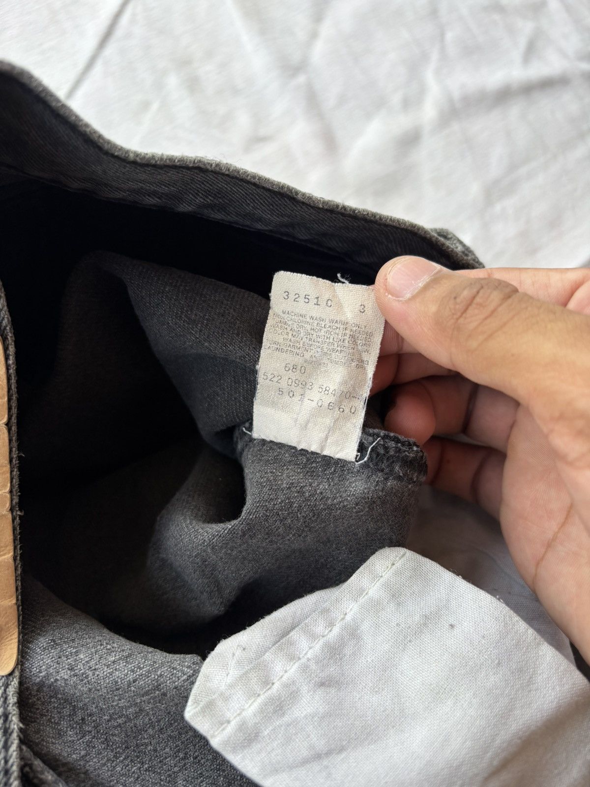 Kapital Vintage Levis 501 MADE IN USA Faded Black Distress Denim Size US 30 / EU 46 - 11 Thumbnail
