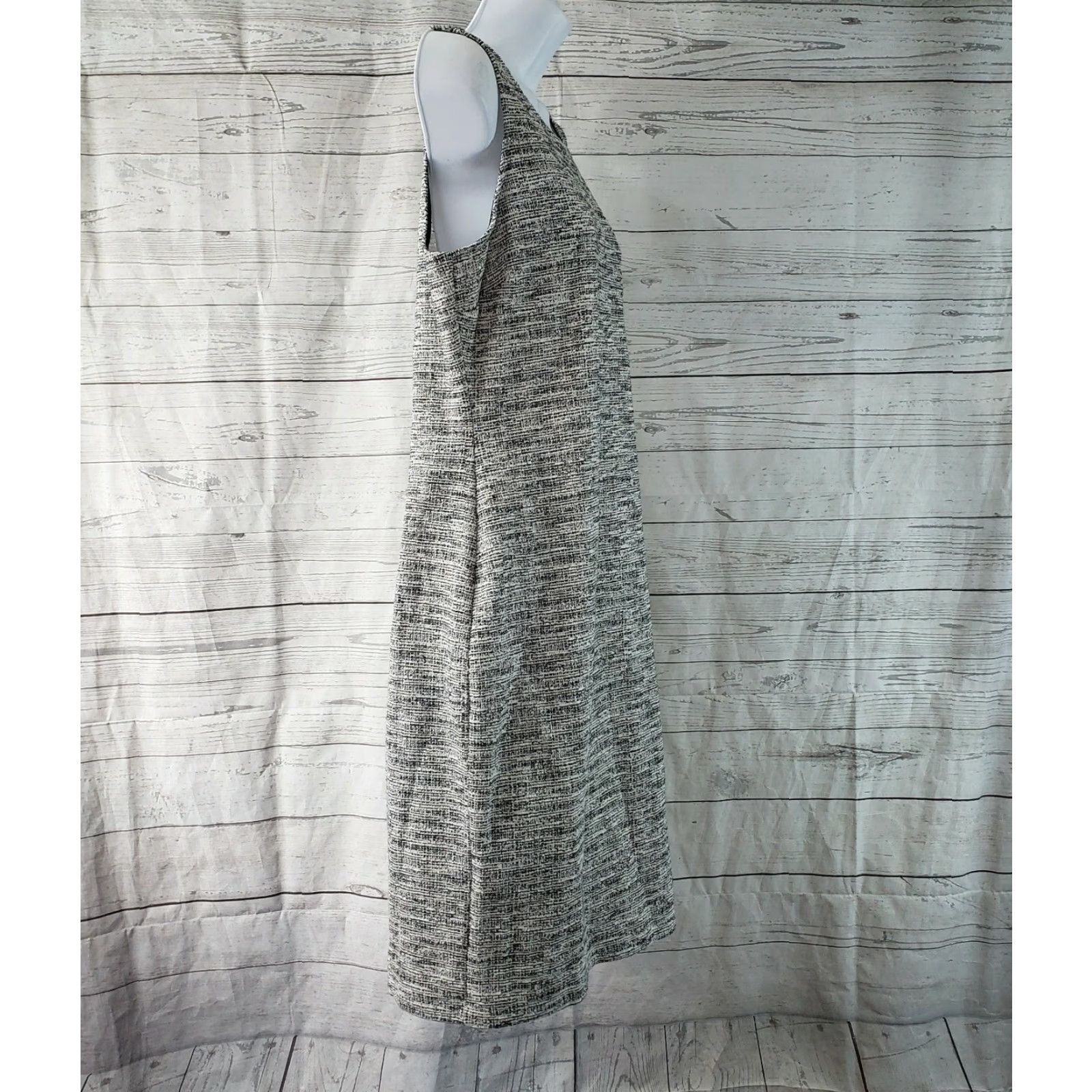 Vintage Hailey 23 Morton Knit Dress Womens L Gray Sleeveless Knit Dress Sheath"} Size L / US 10 / IT 46 - 3 Thumbnail