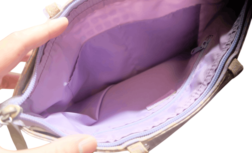 Pierre Cardin Pierre Cardin Vinyl Handbag Purple Logo Pattern Size ONE SIZE - 6 Thumbnail