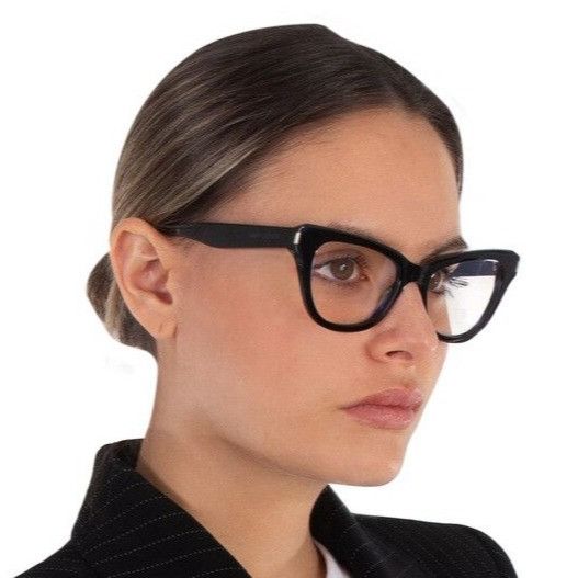 Yves Saint Laurent NEW SAINT LAURENT EYEGLASSES SL472 001 WOMEN CAT EYE BLACK E Size ONE SIZE - 2 Thumbnail