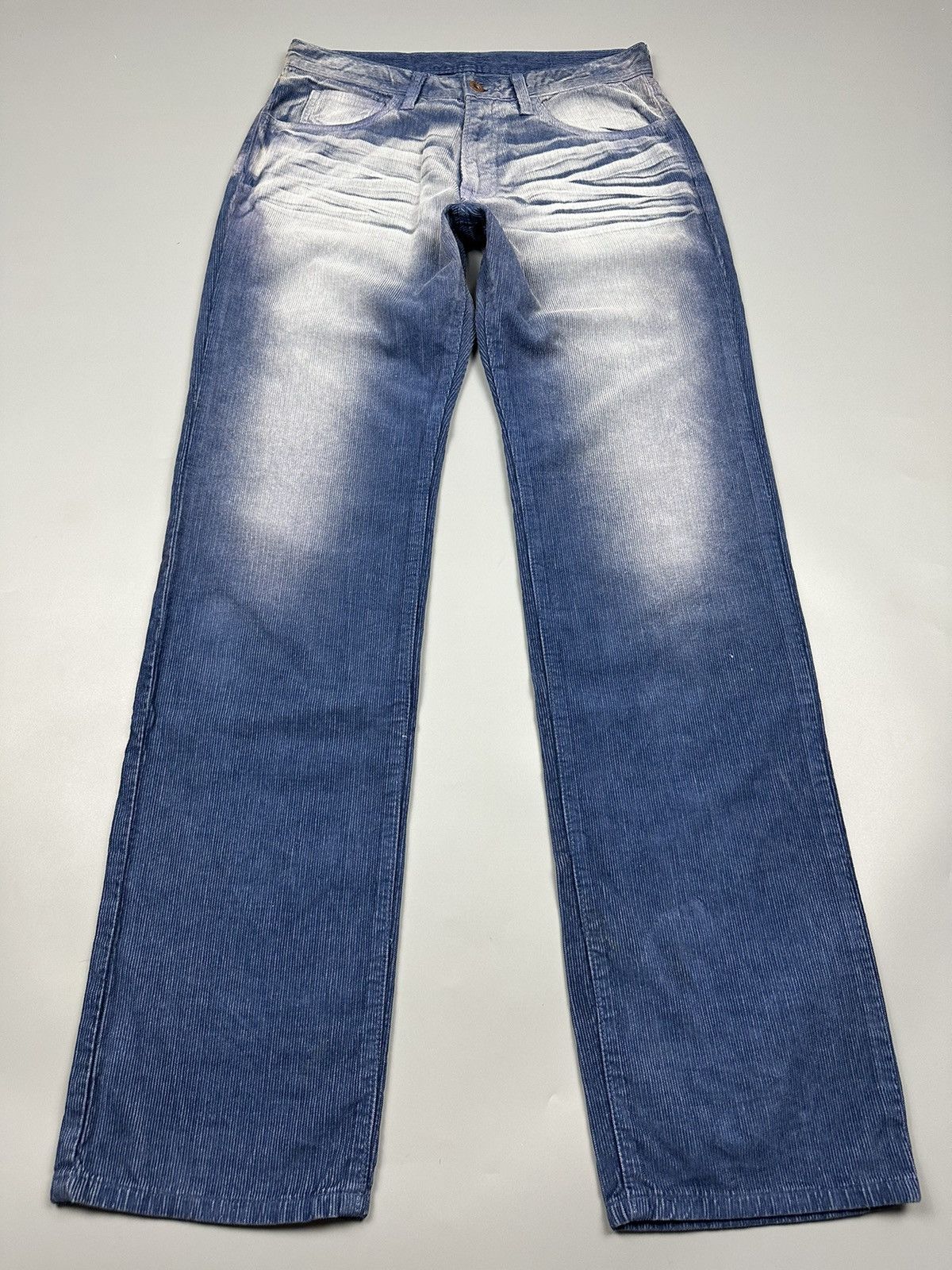 Japanese Brand Vintage Inal Kudroy Washed Blue Design Pant Size US 31 - 3 Thumbnail