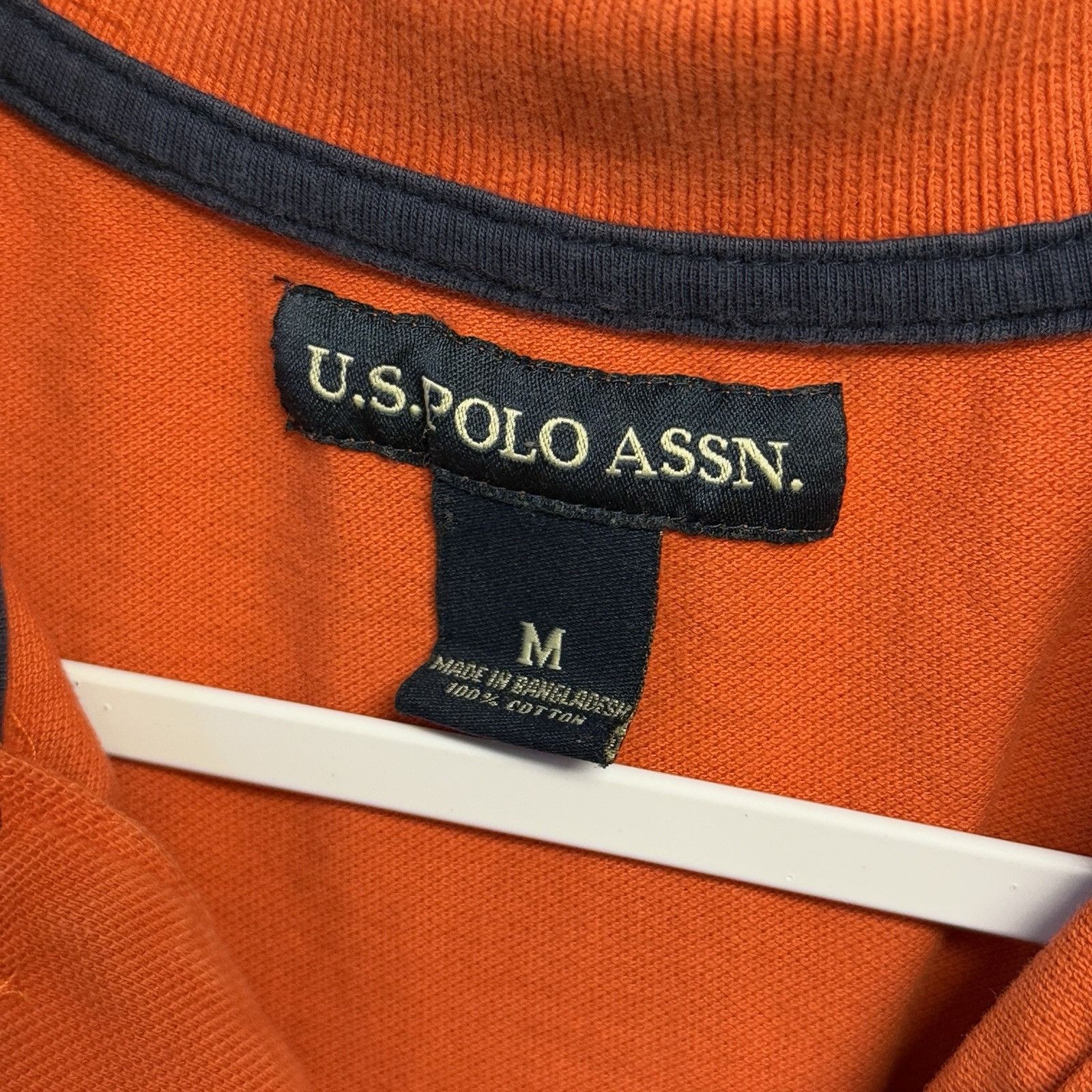 U.S. Polo Assn. US Polo Assn Collared Short Mens M 21.5x25 Orange Big Horse Size US M / EU 48-50 / 2 - 10 Thumbnail