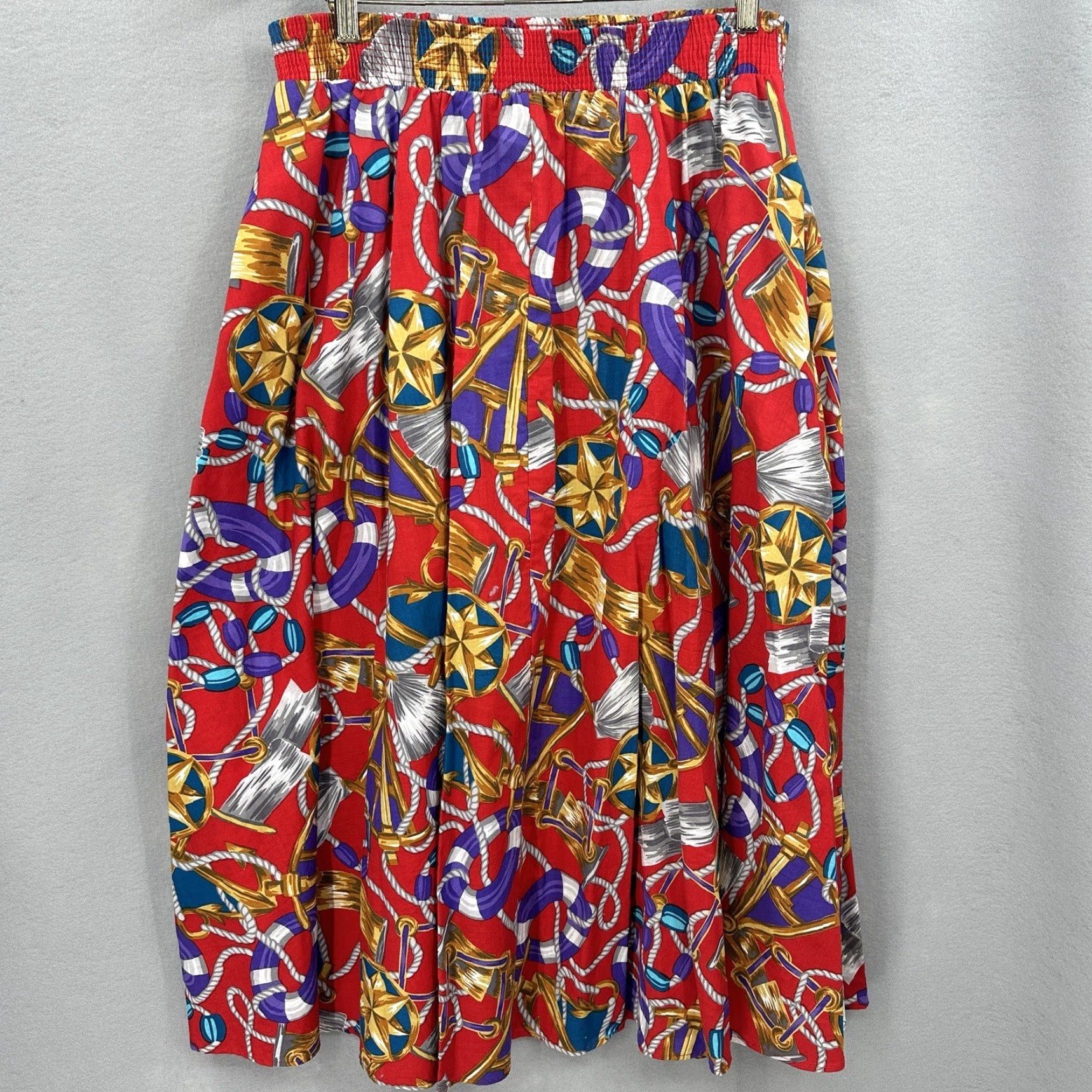 Vintage VINTAGE Tumbleweeds Maxi Skirt Women Large Red 70s Boho Prairie Cottagecore Y2K 90s Fashion Size 36" / US 14 / IT 50 - 5 Thumbnail