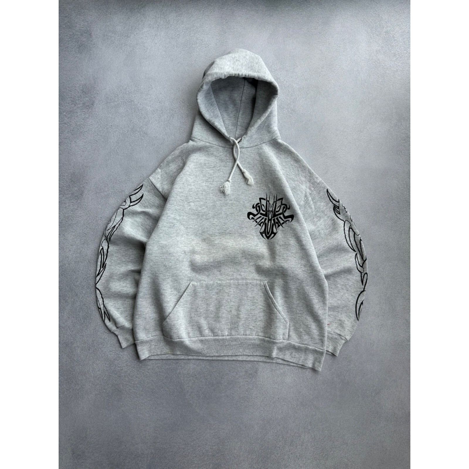 Tribal Streetwear VTG Tribal Streetwear USA Grey Logos Hoodie Size US S / EU 44-46 / 1 - 7 Thumbnail
