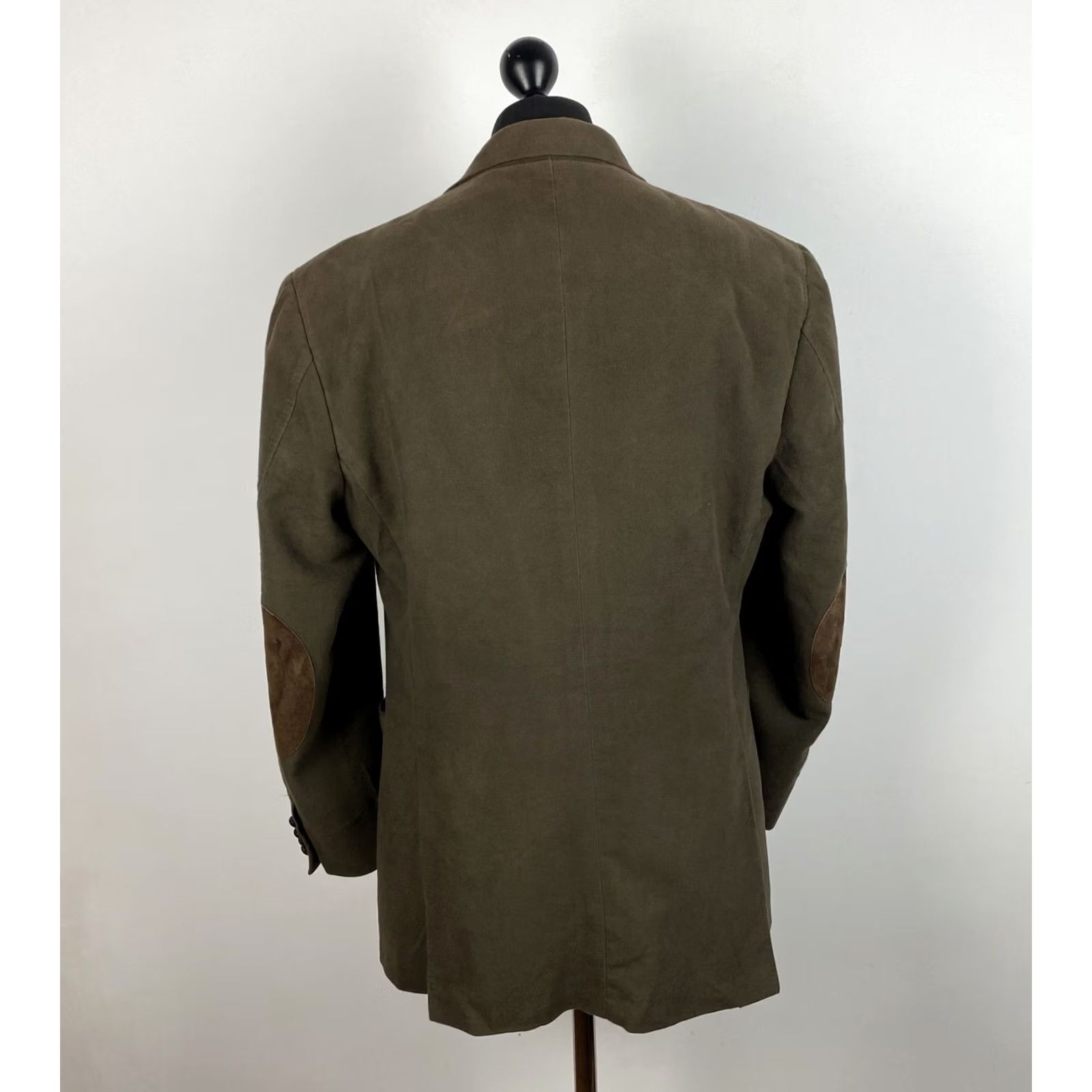 Canali Canali Mens Brown Cotton Suede Feel Sport Coat Blazer 54 7 R Italy Elbow Patch Size 54R - 4 Thumbnail