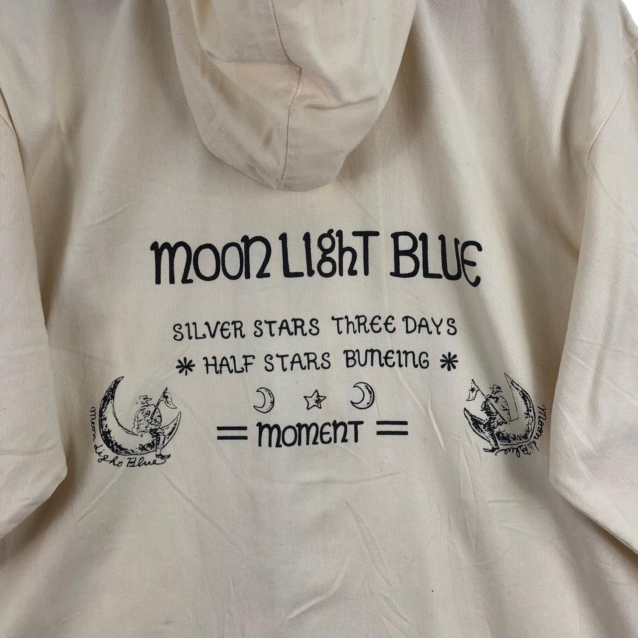 Other ZE-CHRIS Moonlight Blue Quote Print Design Hooded Parka Size L / US 10 / IT 46 - 4 Thumbnail