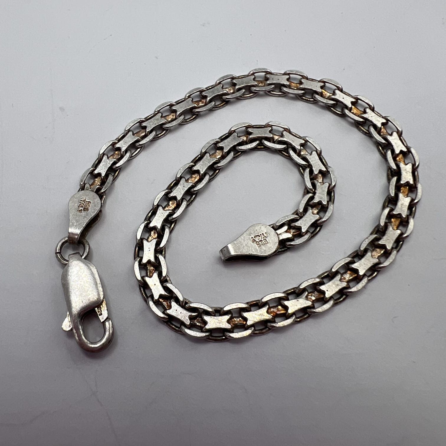 Vintage 925 Sterling Silver Bracelet Italy Jewelry 4.4g