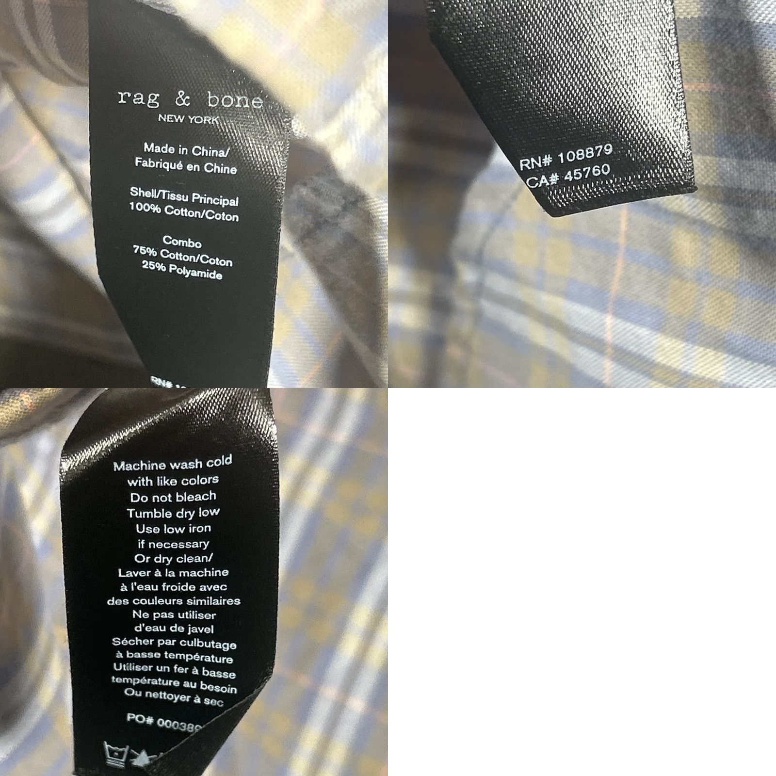 Rag & Bone Rag & Bone Shirt Mens 2XL Check Short Sleeve Button-Down Slim Fit 2 Size US XXL / EU 58 / 5 - 8 Thumbnail