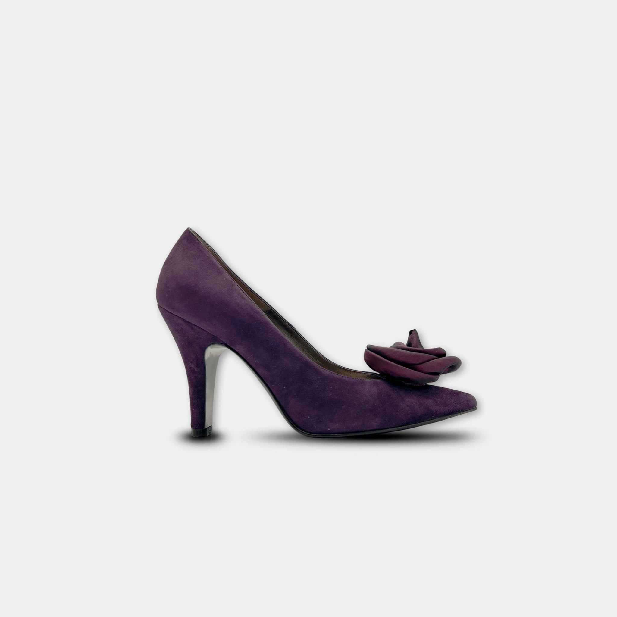 Balenciaga Balenciaga 2002 Purple Suede Rose Pumps Size US 7 / IT 37 - 1 Thumbnail