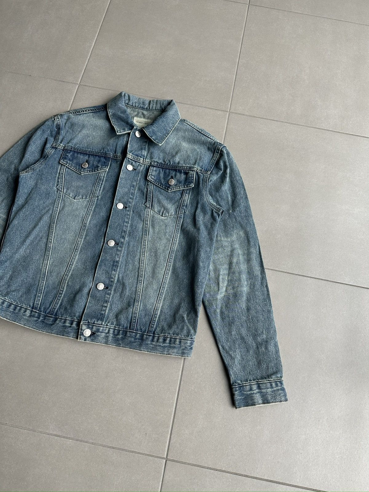 Helmut Lang Helmut Lang Circa 2000’s vintage sanded denim trucker jacket Size US M / EU 48-50 / 2 - 4 Thumbnail
