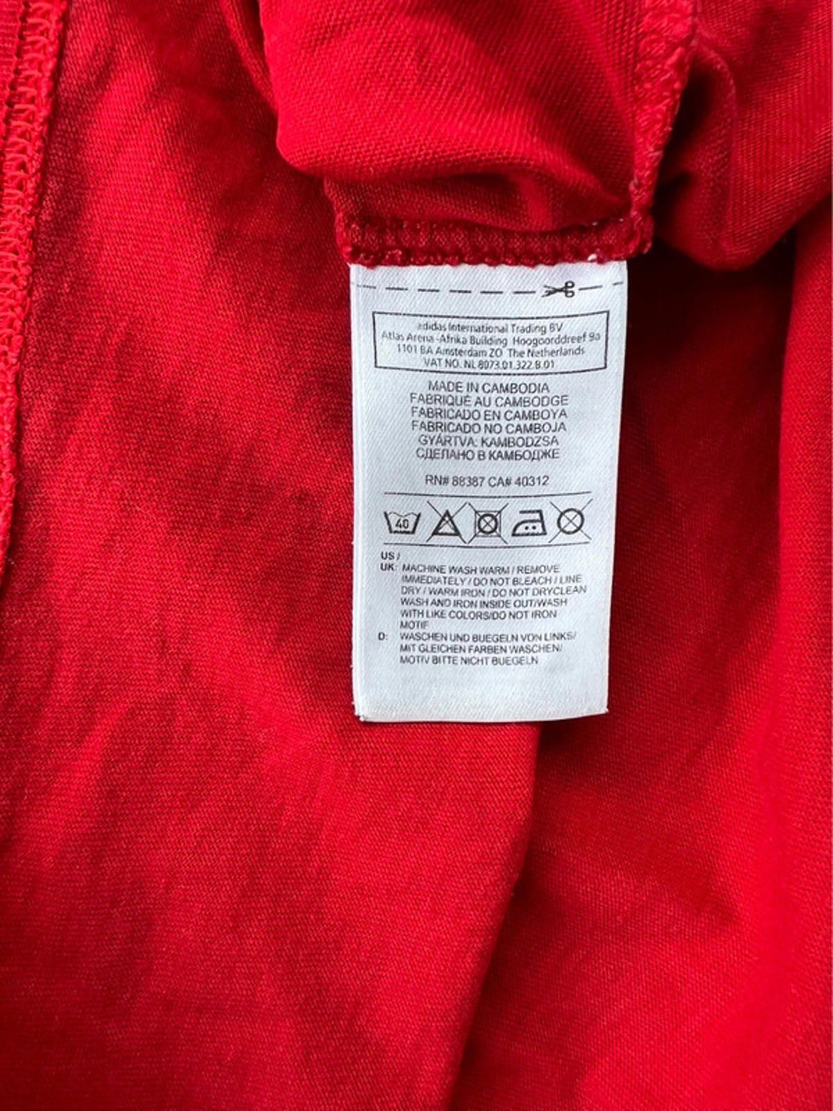 Adidas Red Adidas Logo Tee Size US M / EU 48-50 / 2 - 6 Thumbnail