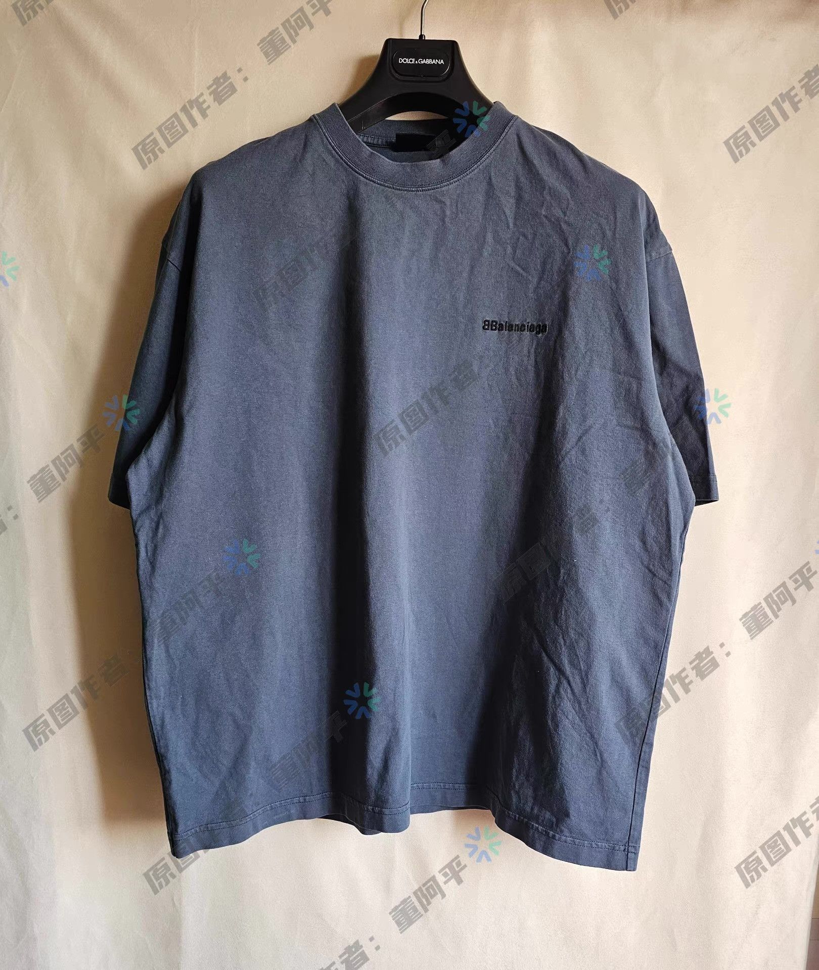 Balenciaga Balenciaga Haze Blue Short Sleeve T-shirt Size US XL / EU 56 / 4 - 1 Thumbnail