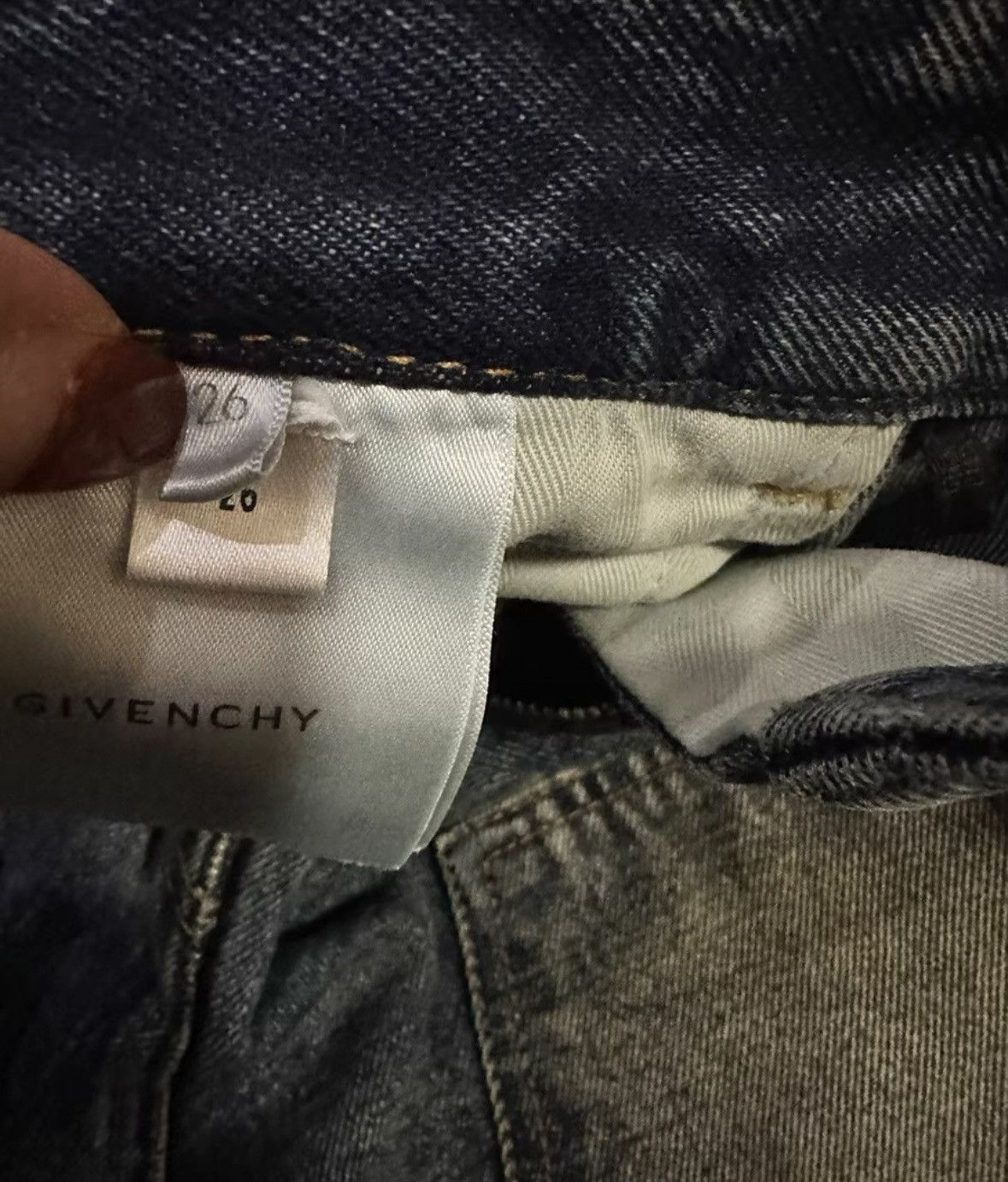 Givenchy Givenchy Givenchy Blue Distressed Wide Leg Denim Pants -25 Size US 26 / EU 42 - 4 Thumbnail