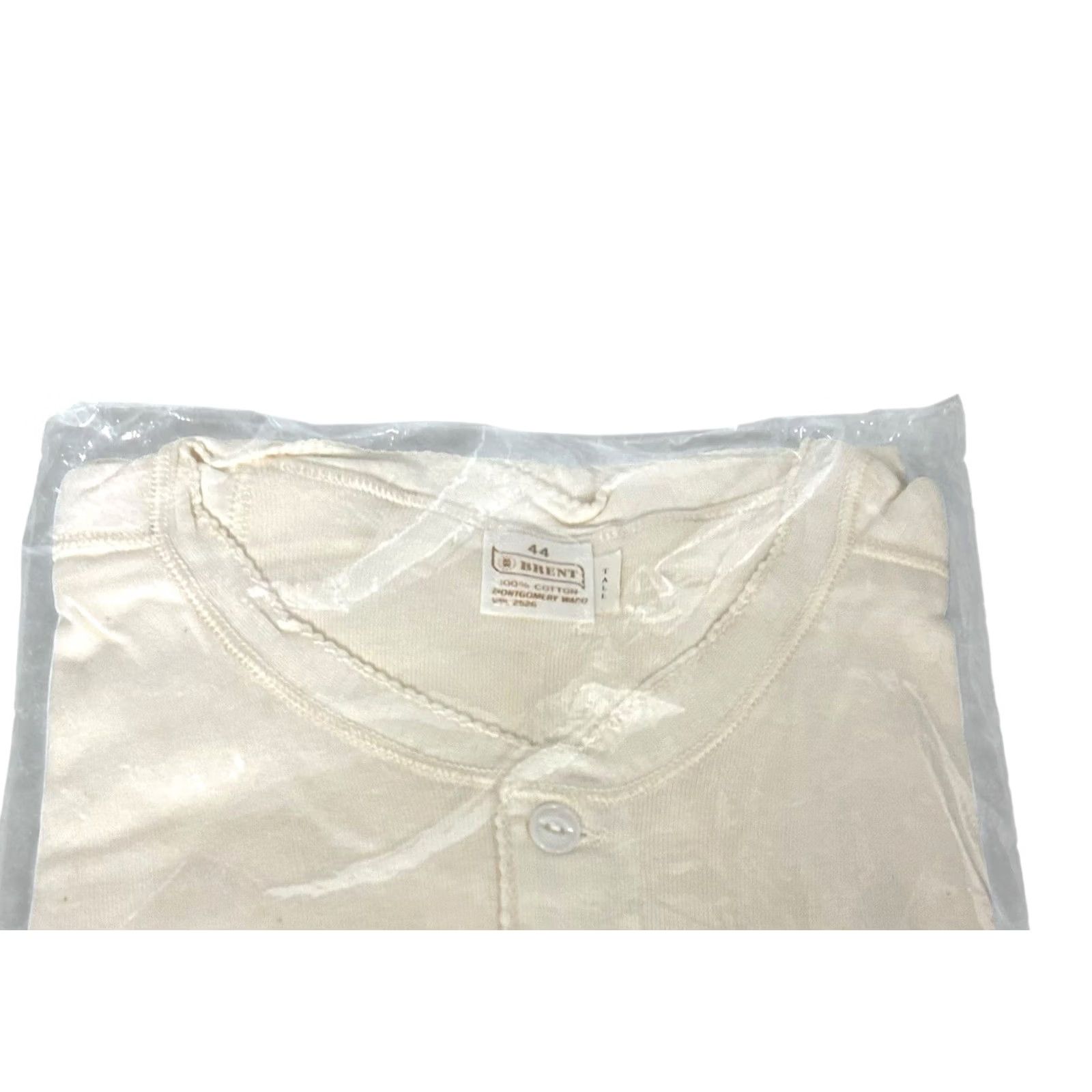Vintage VINTAGE Brent Montgomery Ward Women's Pajamas Long Johns 44 Tall Cream Boho 1960s Ladies Mens? Size ONE SIZE - 3 Thumbnail