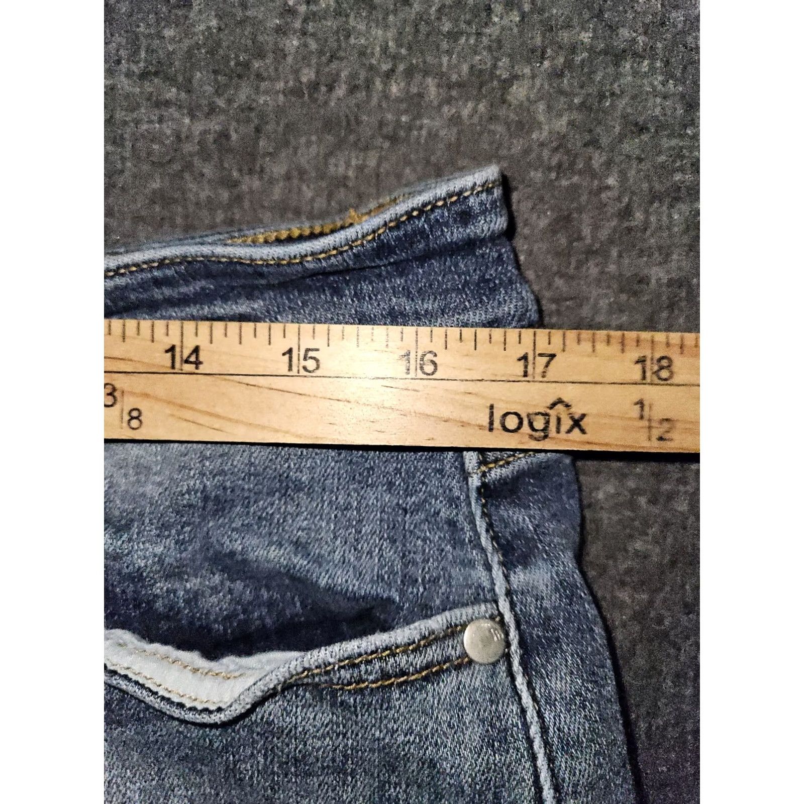 Vintage Judy Blue Mid Rise Slim Ankle Jeans Women's 15/32 Blue Stretch JB82180MD Size 36" / US 14 / IT 50 - 3 Thumbnail