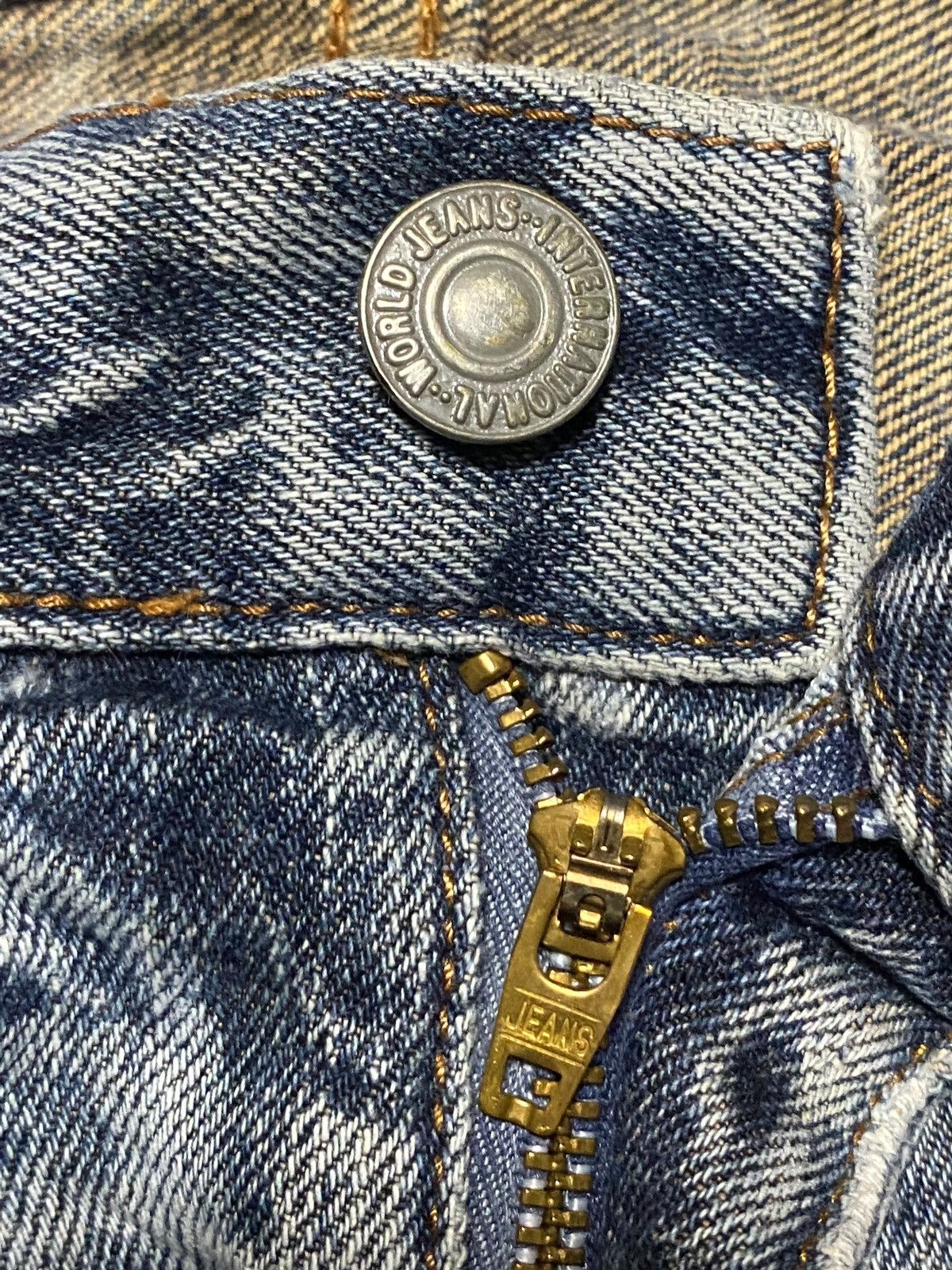 Japanese Brand Vintage Japanese Brands Grey & Blue Distressed Enough Baggy Size US 32 / EU 48 - 11 Thumbnail