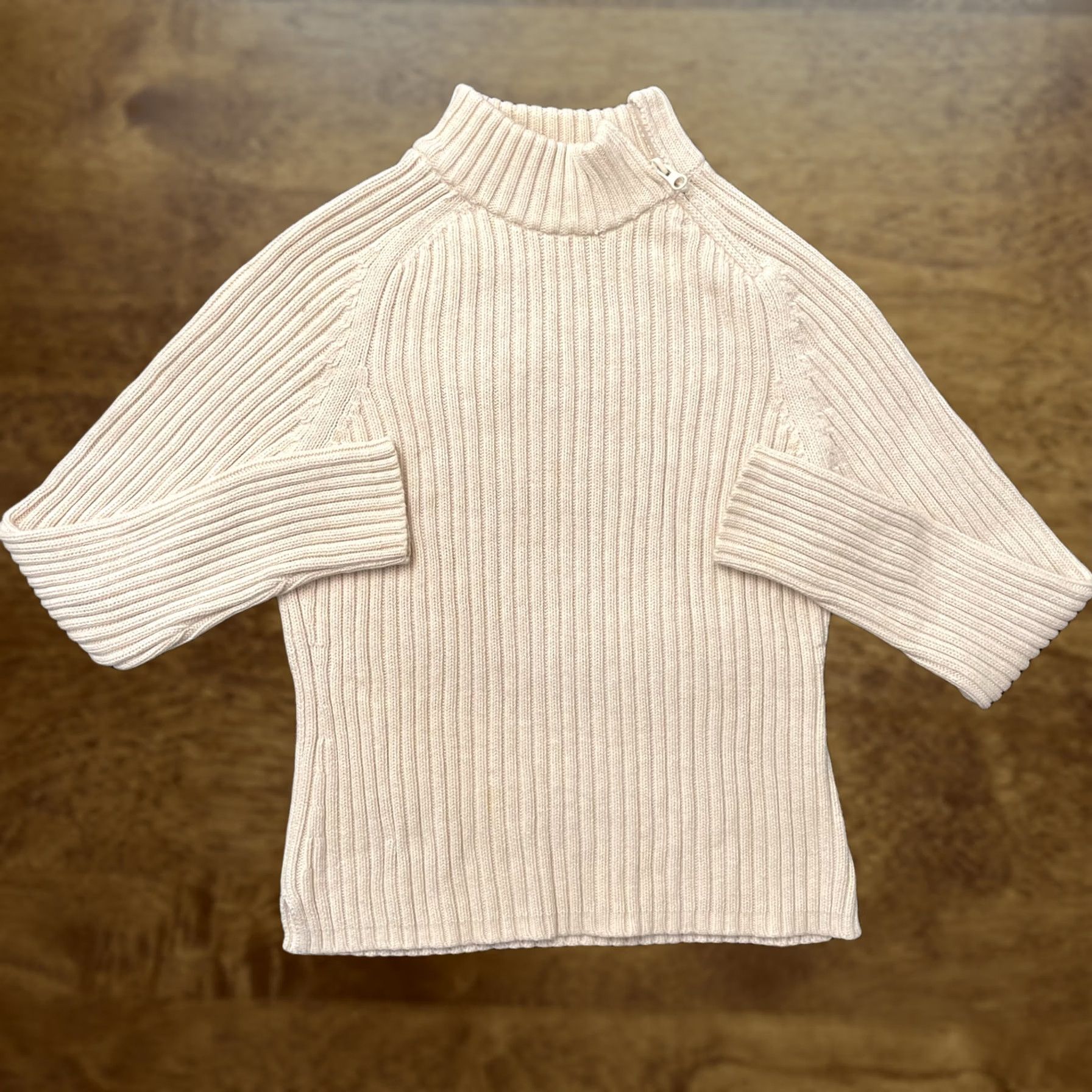 Vintage VINTAGE Jeanne Pierre Sweater Womens M White 1/4 Zip Mock Neck Knit Shirt Pullover Casual Knitwear Size M / US 6-8 / IT 42-44 - 1 Thumbnail
