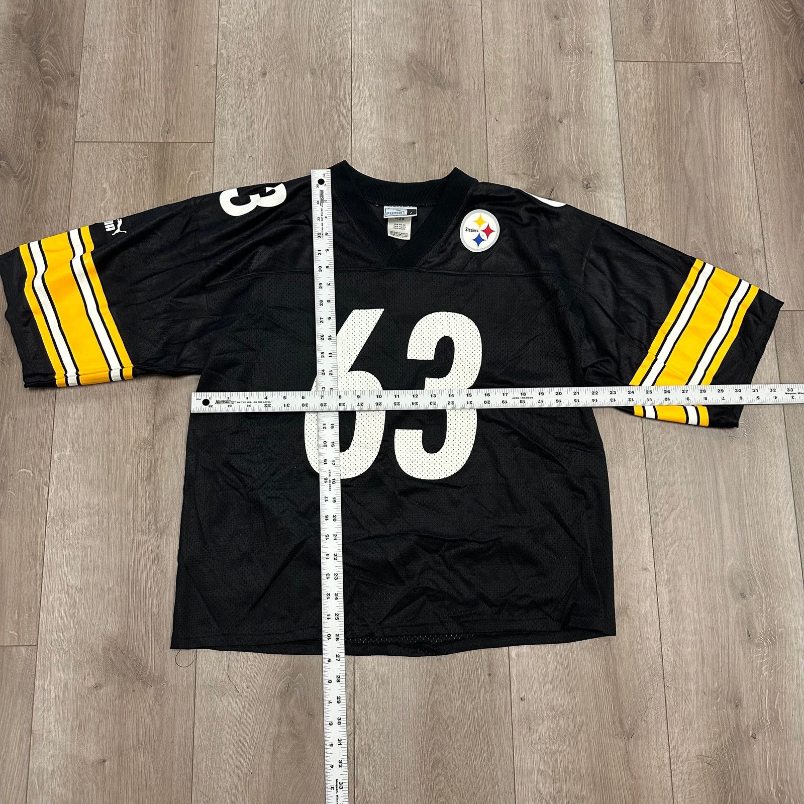 Puma vintage puma Pittsburgh Steelers Dermontti Dawson #63 jersey Size US L / EU 52-54 / 3 - 6 Thumbnail