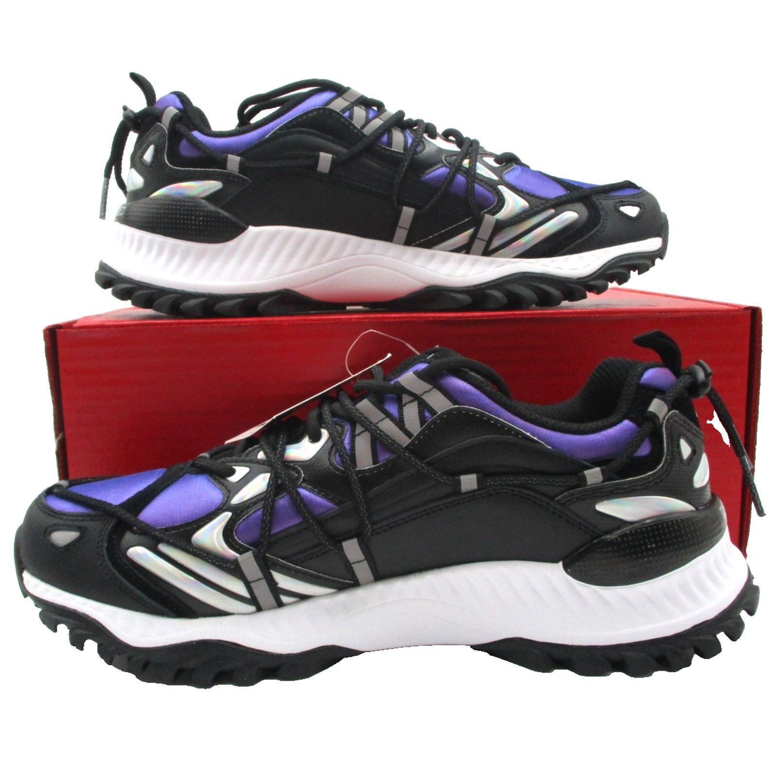 Fila Fila Explore Energized Mens Size 8.5 Black Purple Sneakers Size US 8.5 / EU 41-42 - 2 Thumbnail