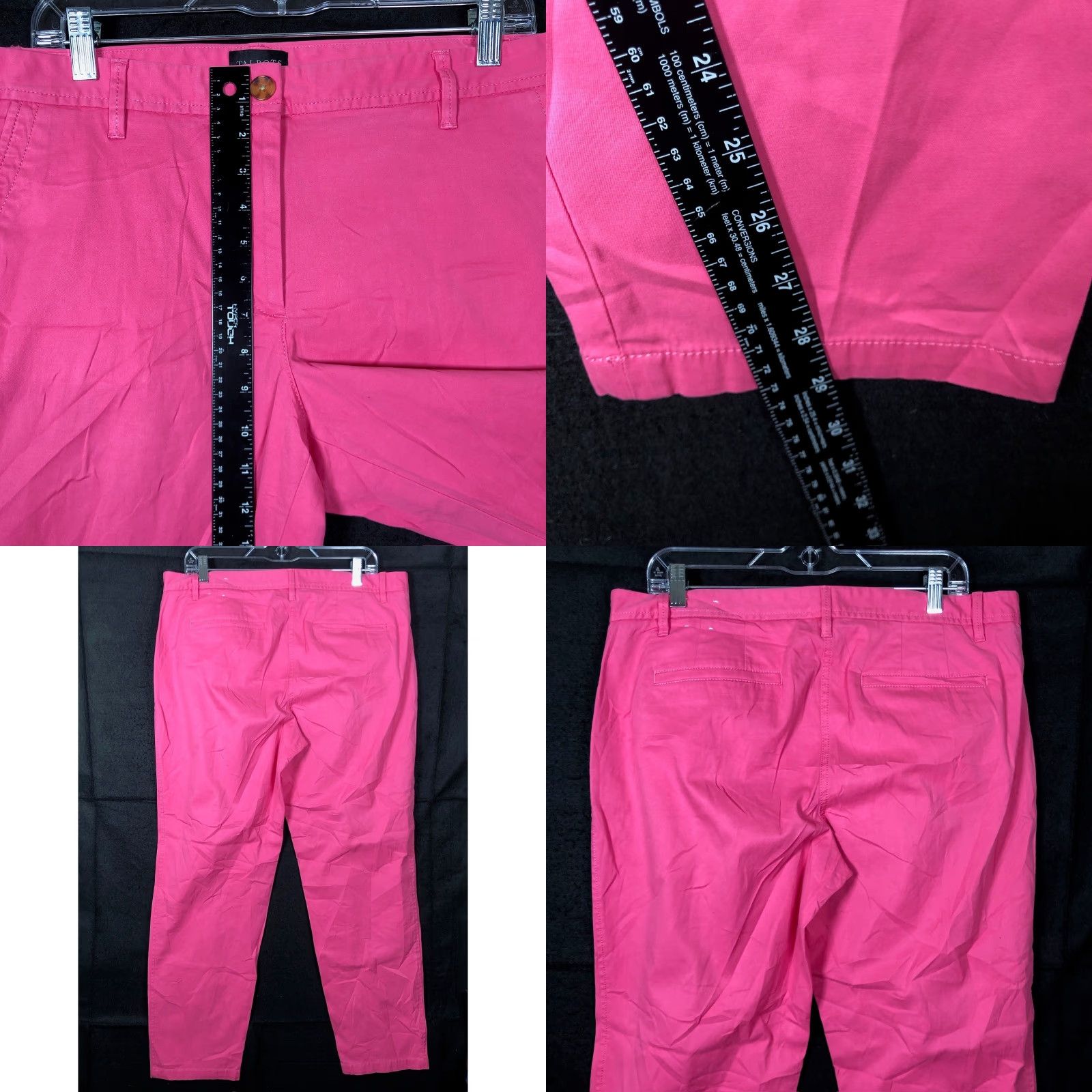 Talbots Talbots Pink High Rise Relaxed Chino Pants 12 Womens Straight Stretch 29in Inseam Size 34" / US 12 / IT 48 - 8 Thumbnail