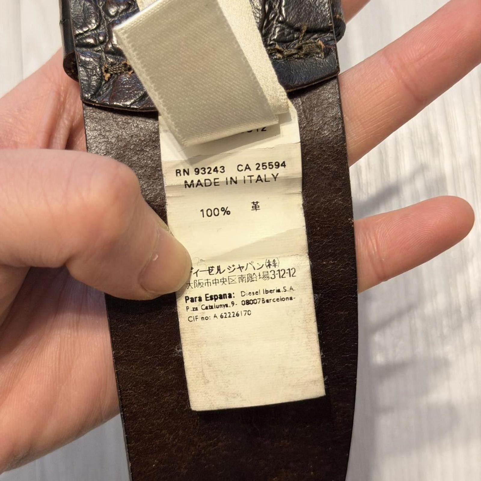 Diesel crocodile pattern unique grunge 2000s vintage belt