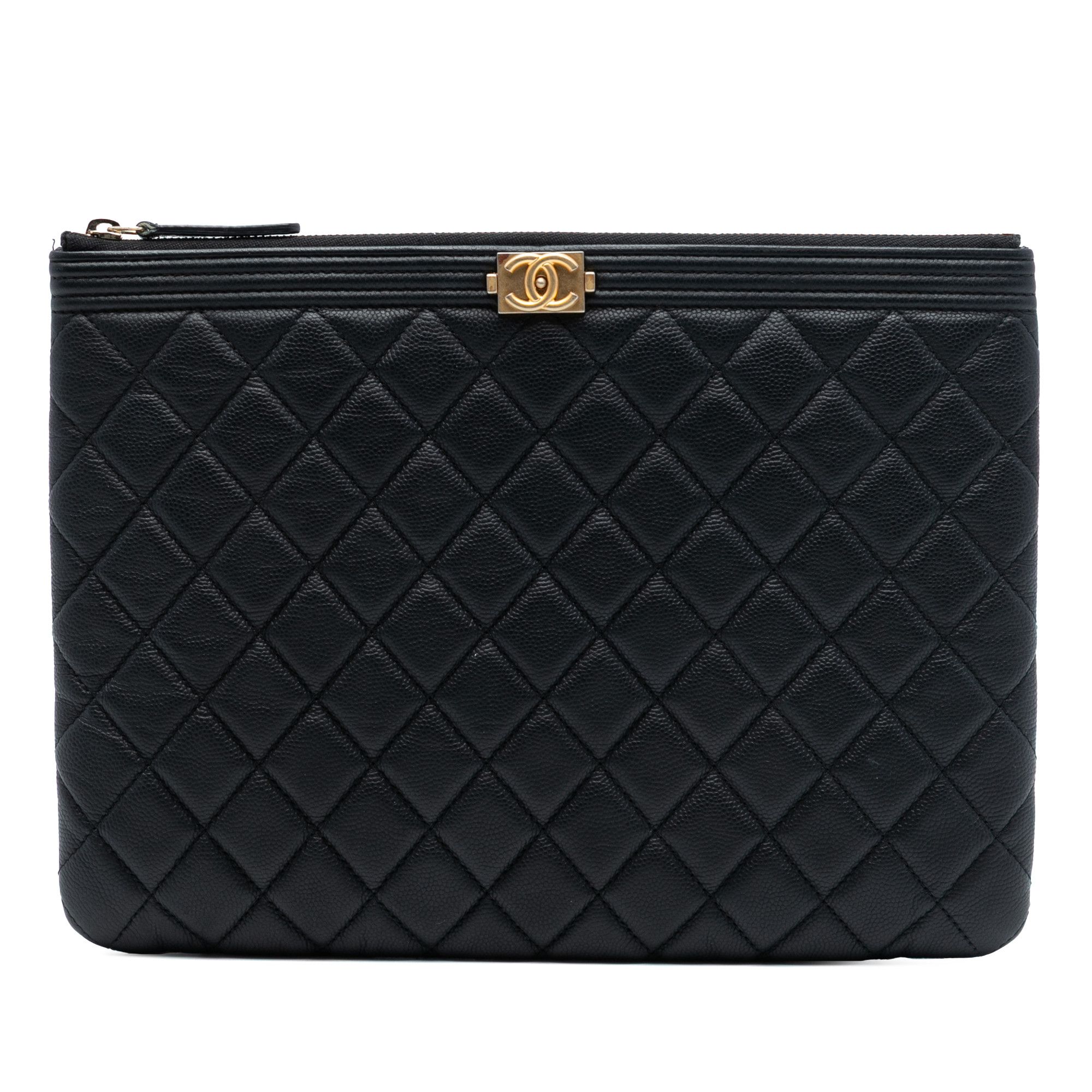 Chanel Chanel Medium Quilted Caviar Boy O Case Clutch Size ONE SIZE - 1 Thumbnail