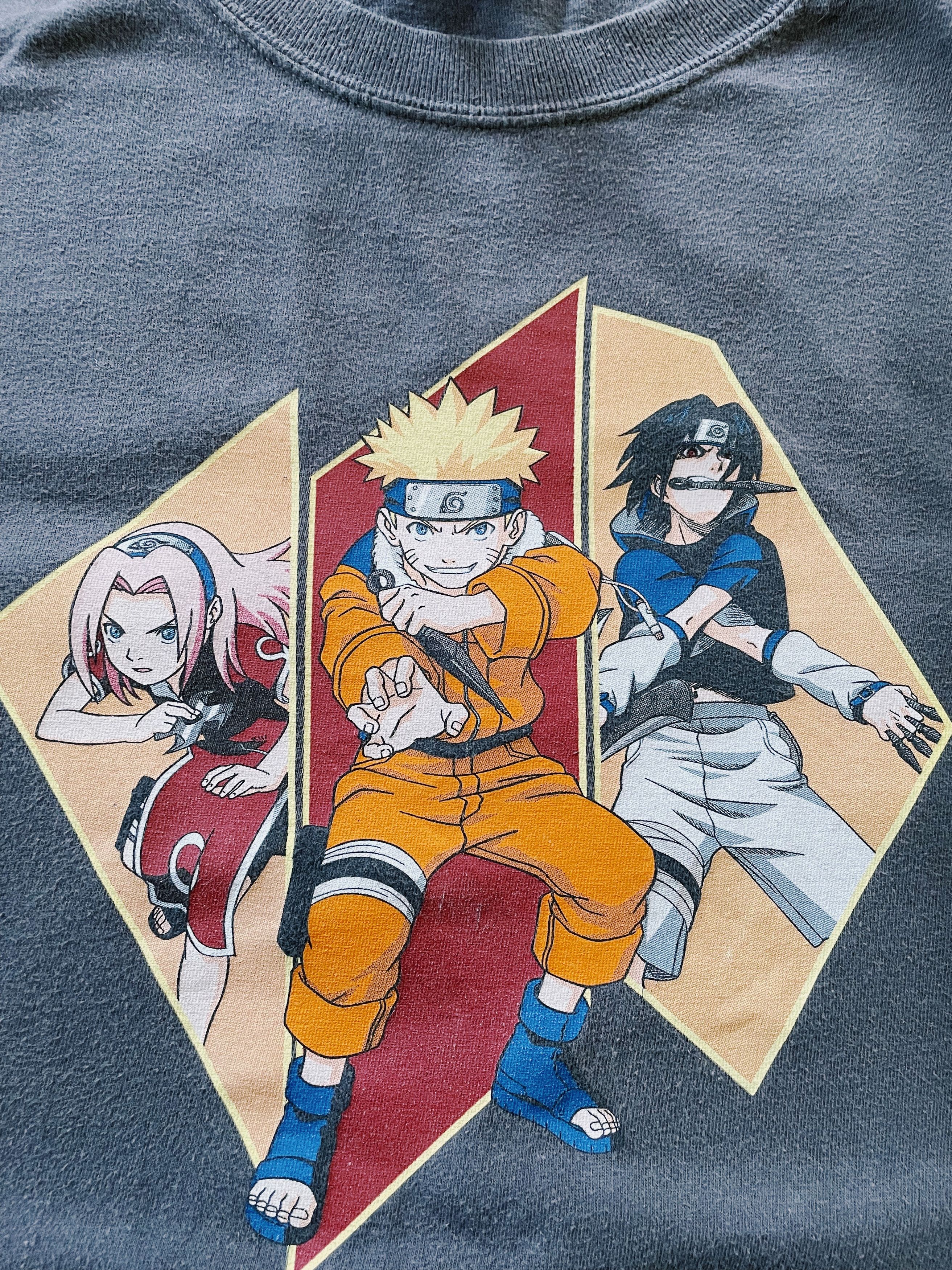 Anime Vintage 2002 Shonen Jump's Naruto Licensed Promo T-shirt Size US L / EU 52-54 / 3 - 3 Thumbnail