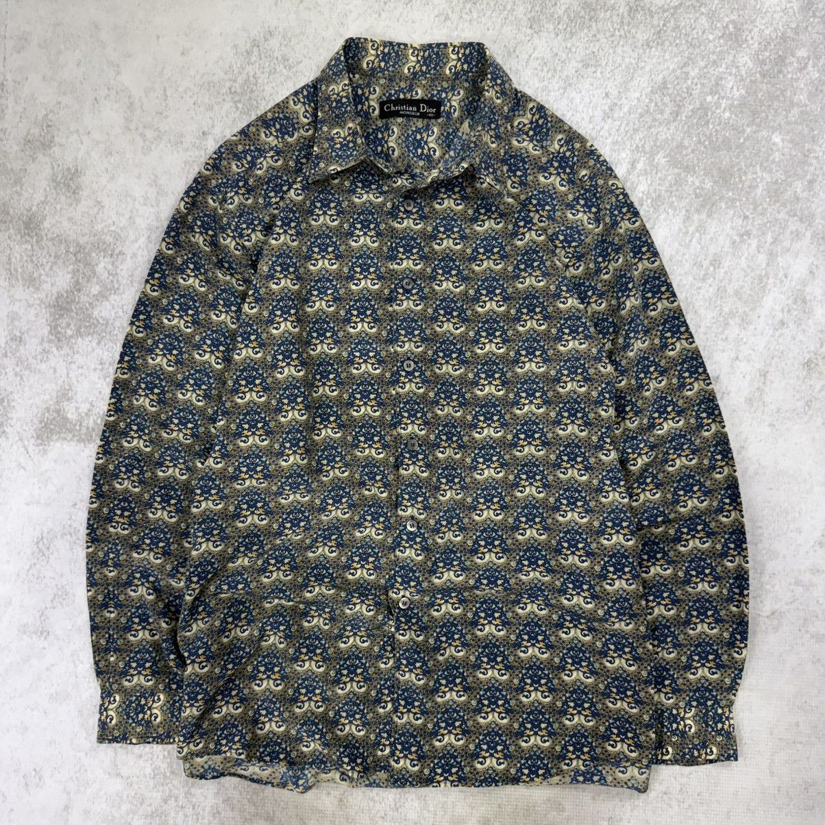 Christian Dior Monsieur Vintage Christian Dior Monsieur pattern silk longshirt Size US XL / EU 56 / 4 - 1 Thumbnail