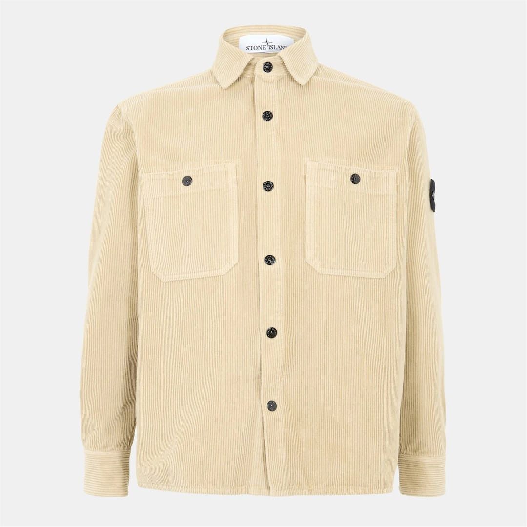 Stone Island o1g2r1mq0526 Textured Structured Overshirt in Beige Size US XL / EU 56 / 4 - 1 Thumbnail