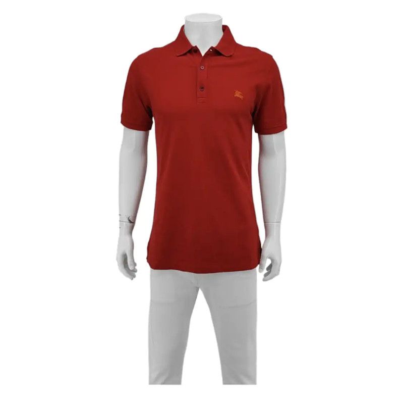 Burberry Burberry Red Cotton Men's Polo Shirt Size US L / EU 52-54 / 3 - 1 Thumbnail