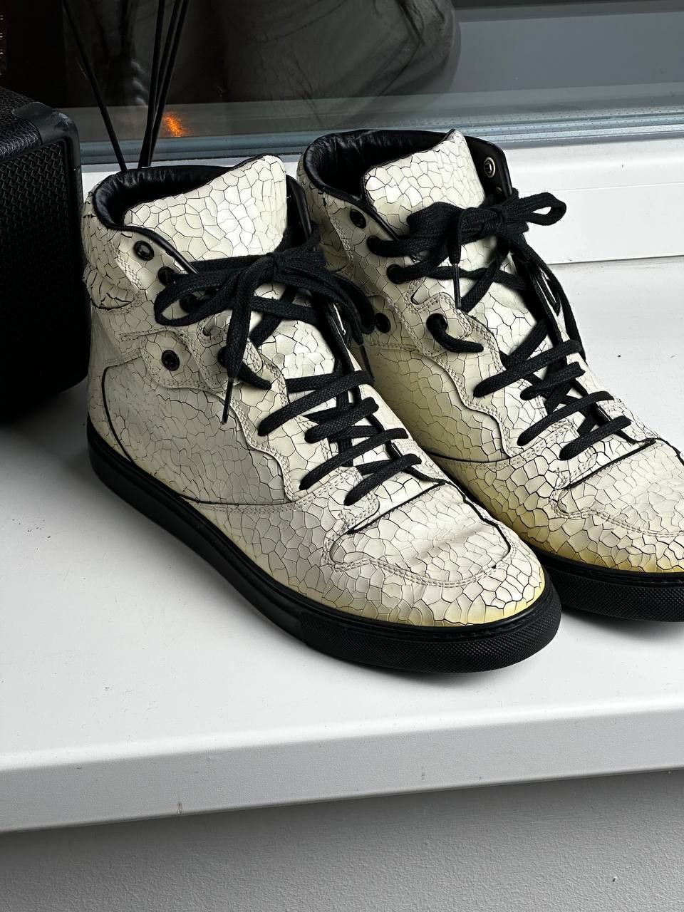 Balenciaga Balenciaga High Top Trainers Snake Skin Cracked Size 7.5 Size US 7.5 / EU 40-41 - 6 Thumbnail