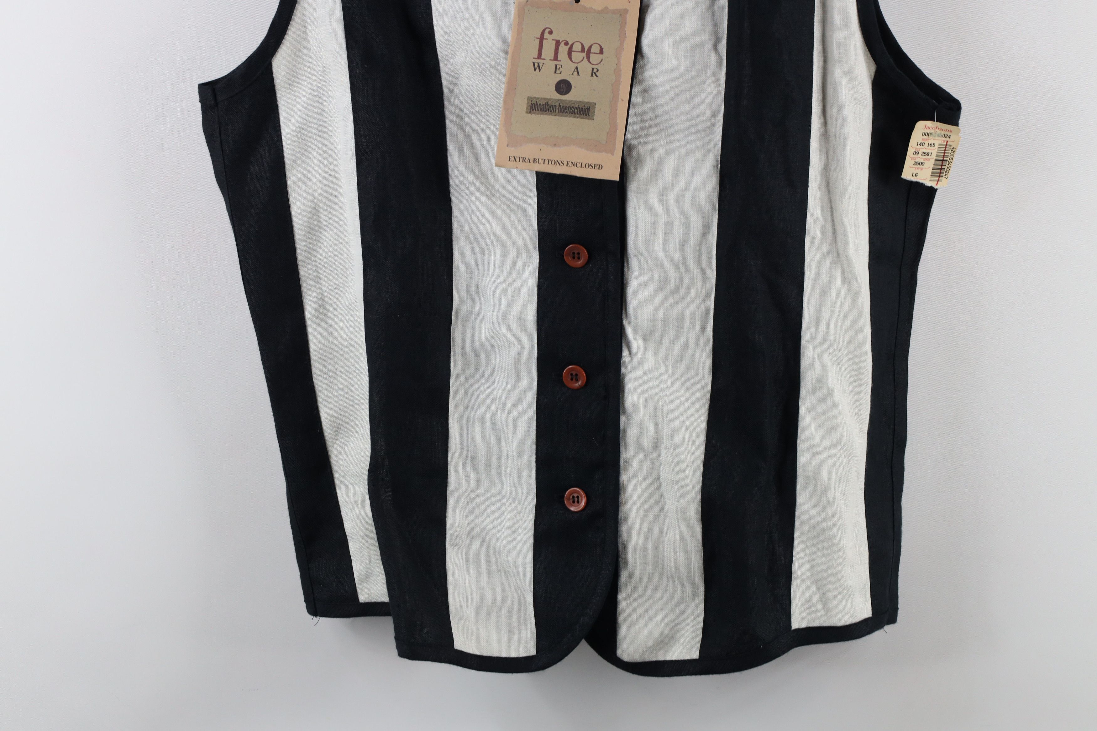 Vintage Deadstock Vintage 90s Lagenlook Button Vest Jacket USA Size L / US 10 / IT 46 - 3 Thumbnail