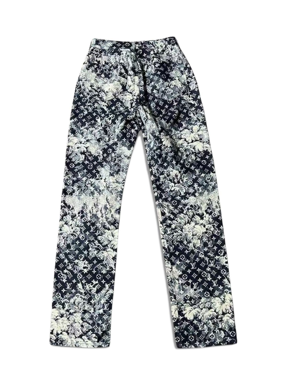 Louis Vuitton Louis Vuitton 33 Tapestry Blue Monogram Denim Jeans Size US 33 - 2 Thumbnail