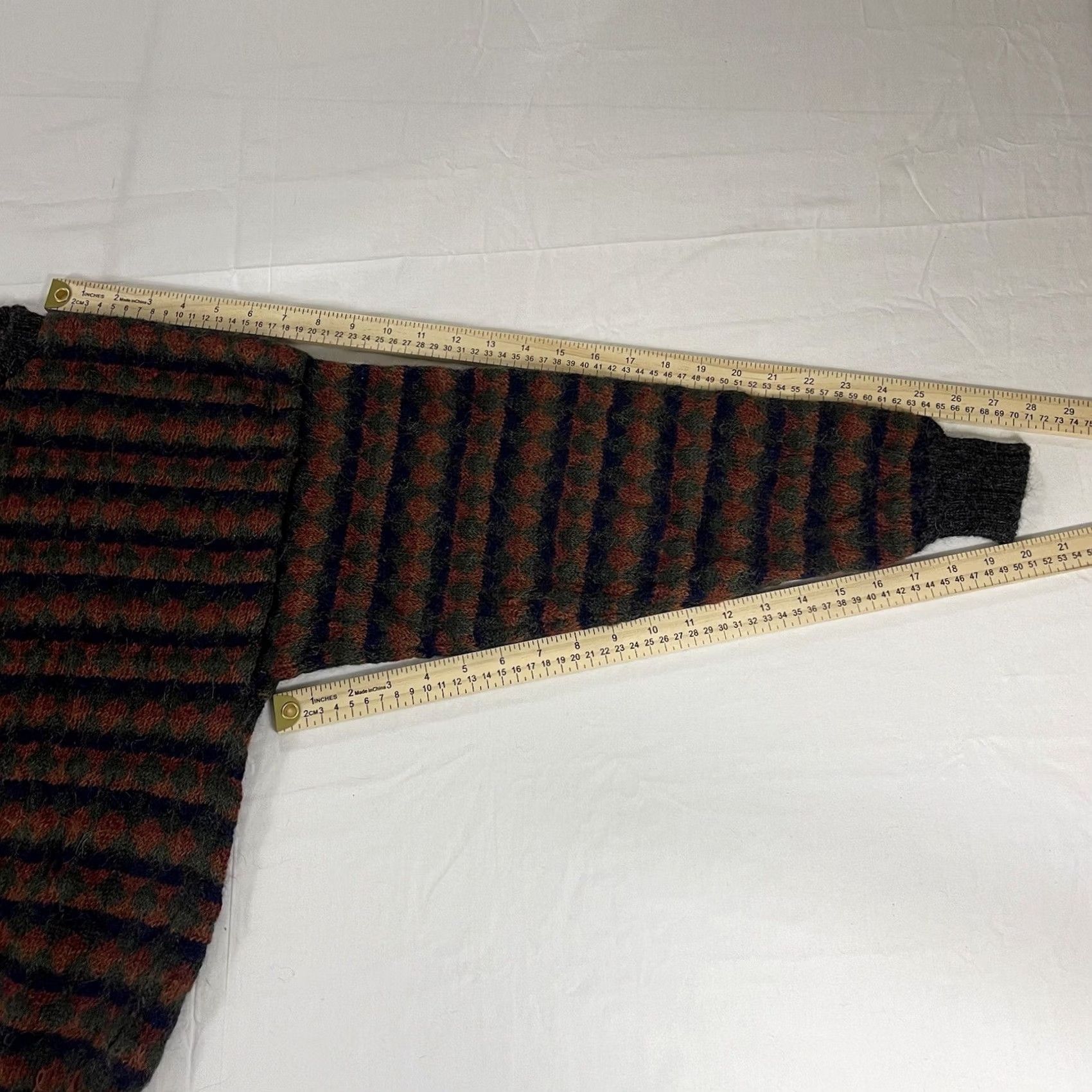 Vintage VINTAGE Frank Stella New York Sz S Sweater 100% ALPACA Geometric 80s 90s Size US S / EU 44-46 / 1 - 6 Thumbnail