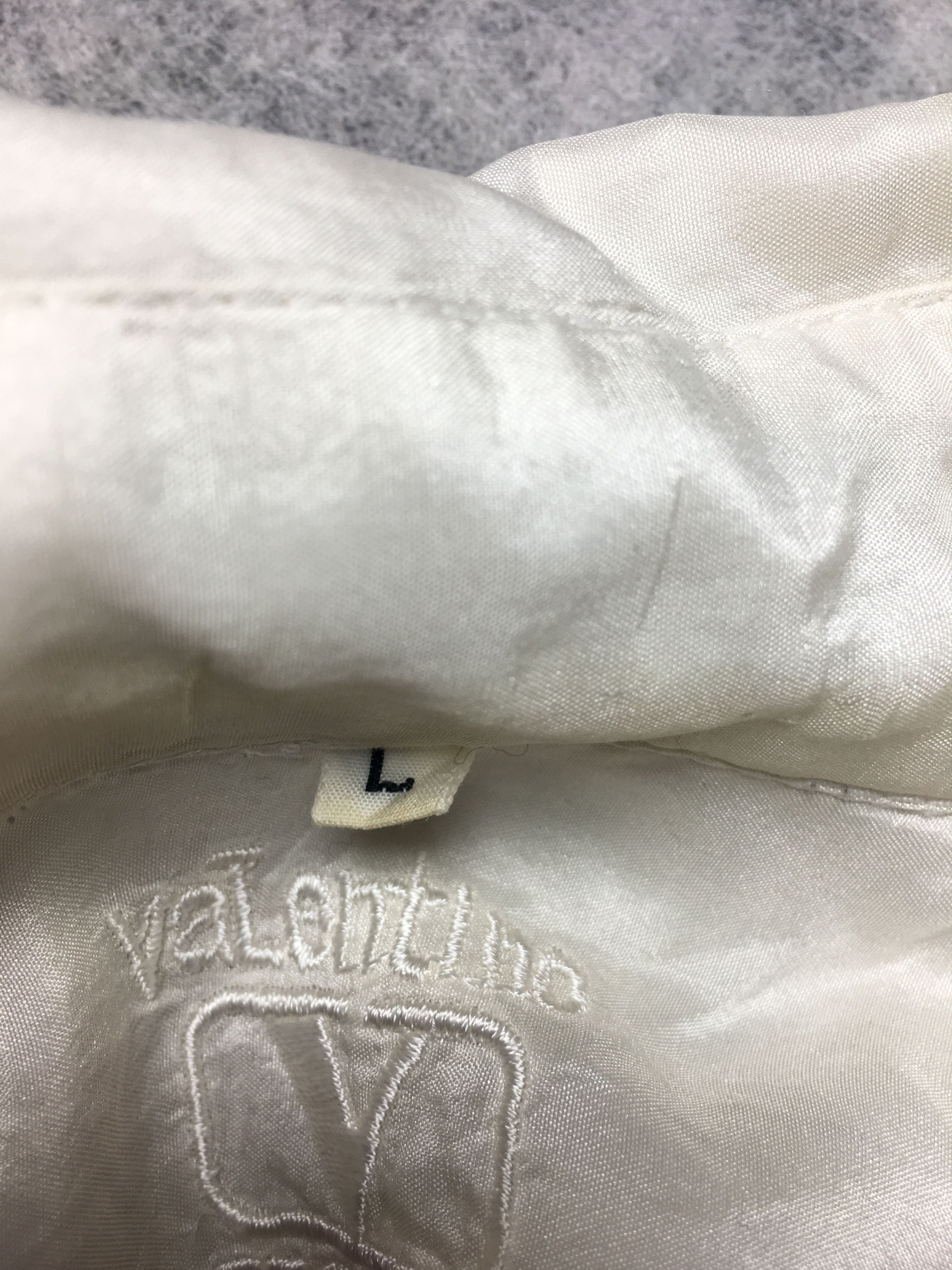 Valentino Valentino Uomo Silk Cream Light Short Sleeve Shirt Size L Size US L / EU 52-54 / 3 - 8 Thumbnail