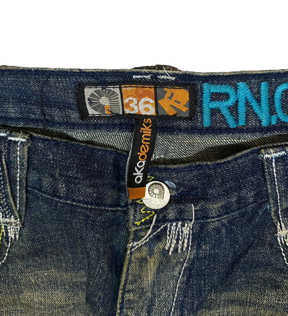 Akademiks Rare Design Vintage Brand Akademiks Baggy Rapper Jeans 2000s Size US 36 / EU 52 - 7 Thumbnail