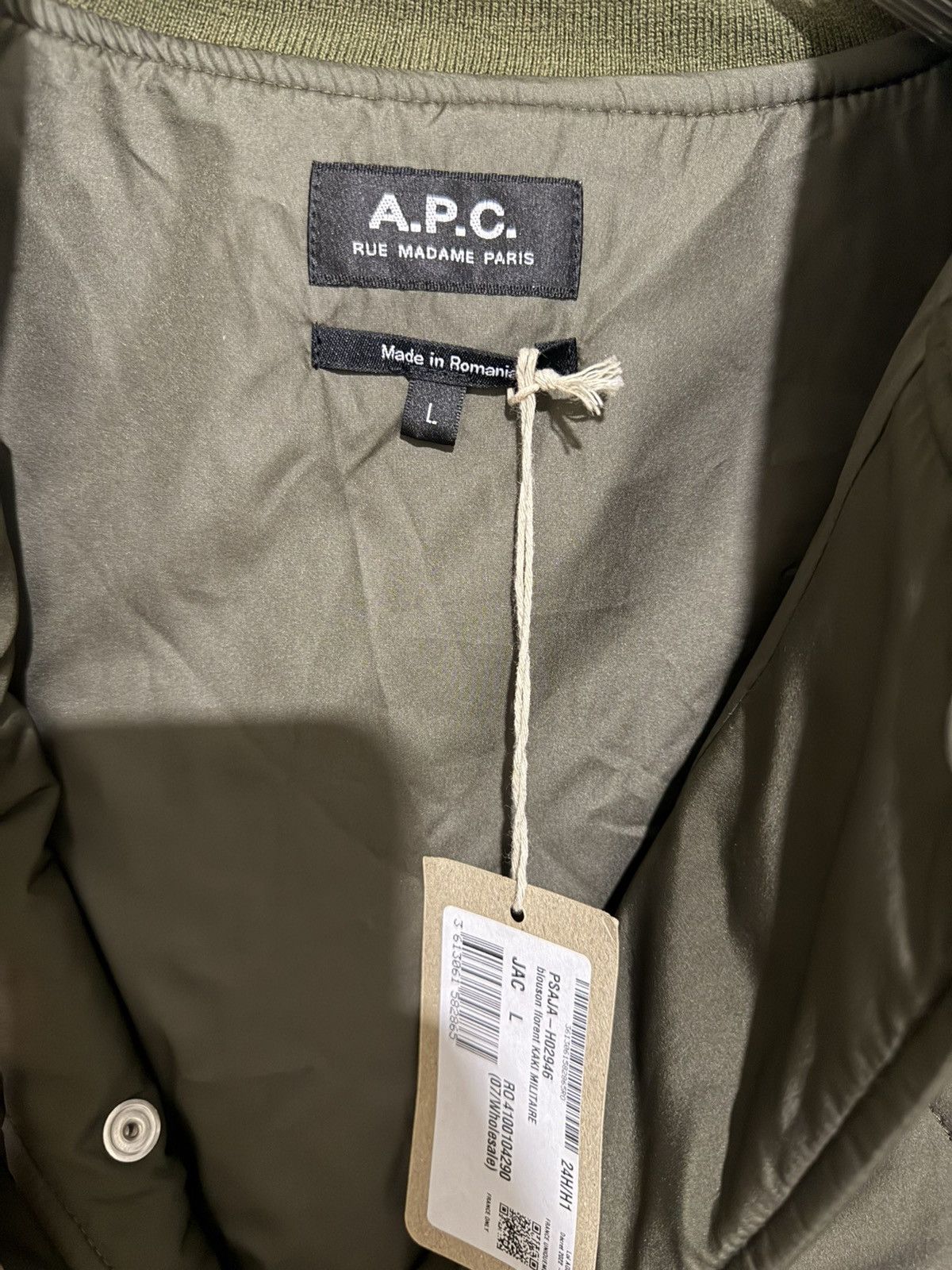 A.P.C. A.P.C. Florent Quilted Bomber Jacked Olive Large New Size US L / EU 52-54 / 3 - 3 Thumbnail