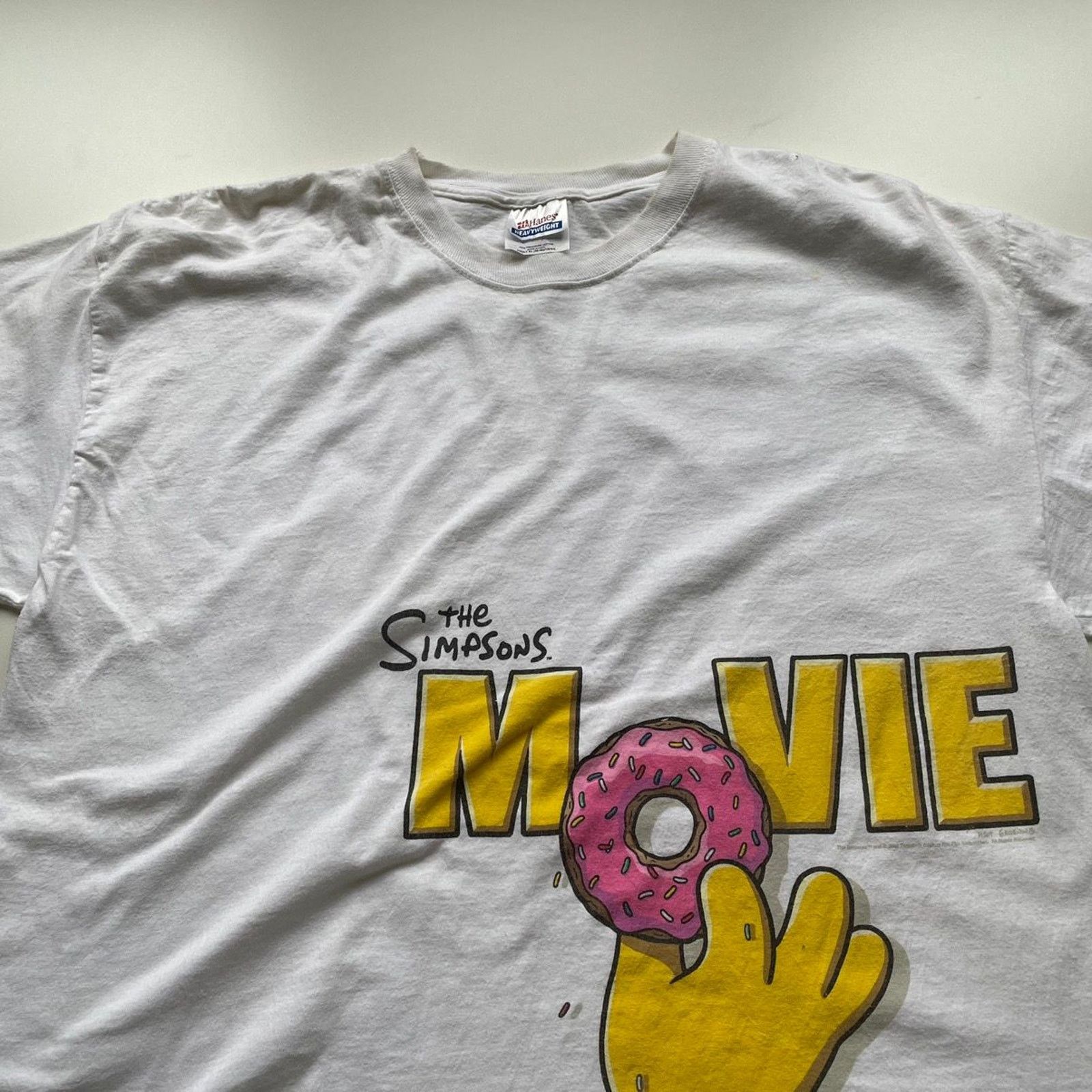The Simpsons Vintage Y2K The Simpsons Movie Promo T Shirt XL White Rare Size US XL / EU 56 / 4 - 2 Thumbnail