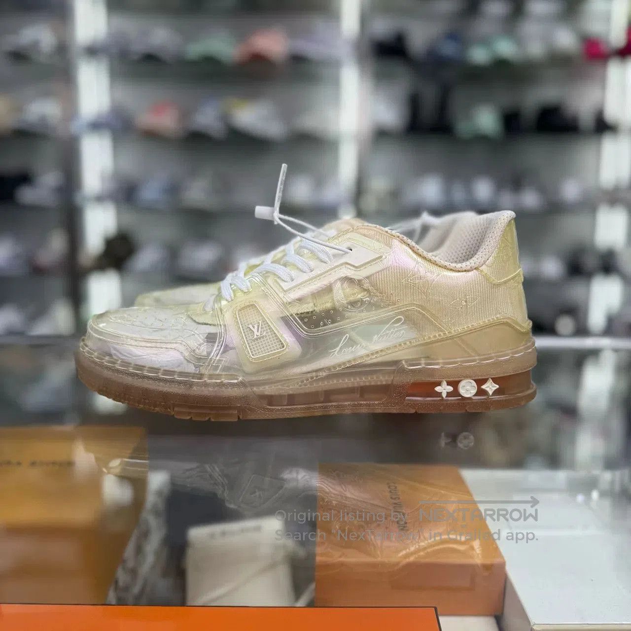Louis Vuitton lv trainer transparent white uk7.5. Size US 8.5 / EU 41-42 - 5 Thumbnail