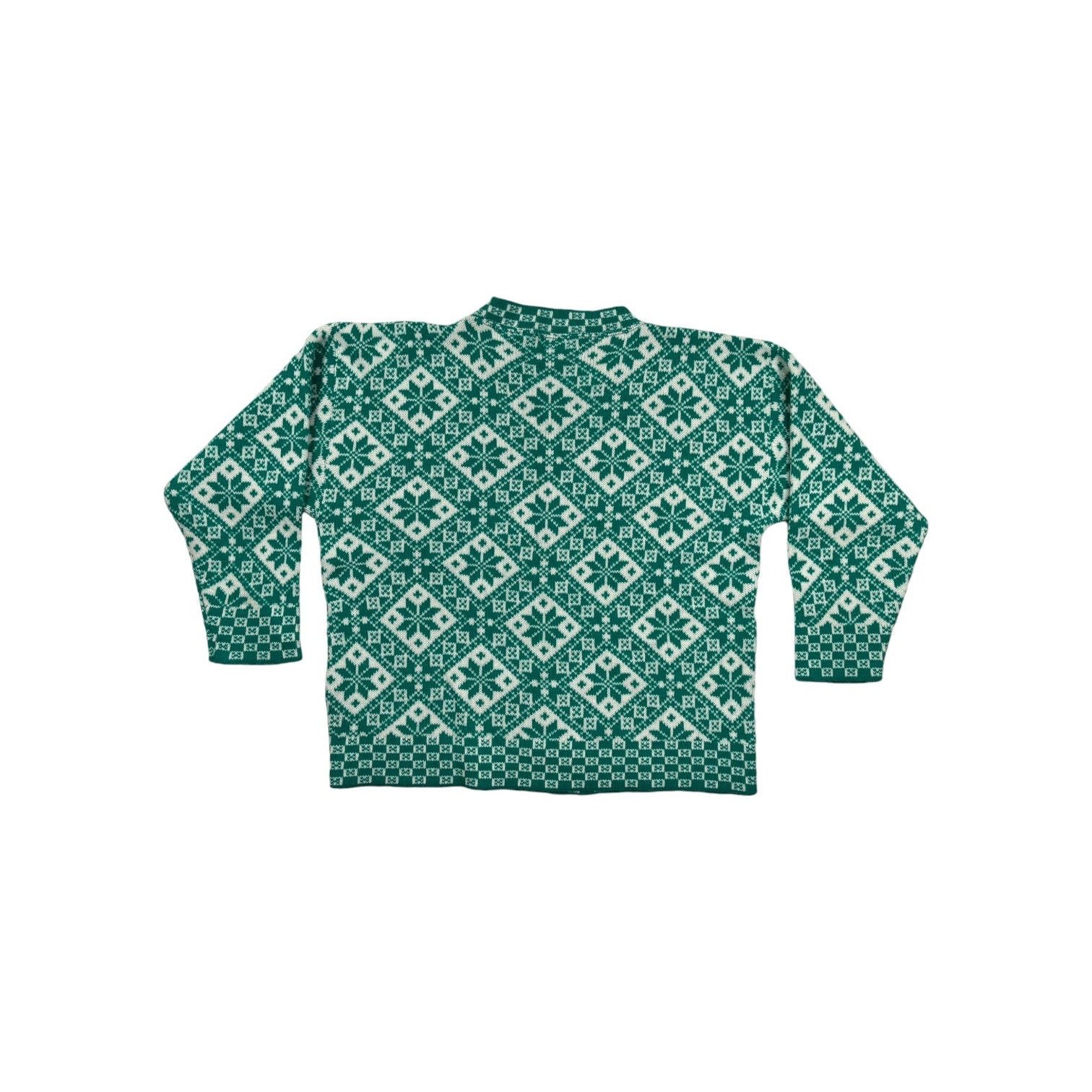 Cabin Creek Vintage Holiday Sweater L Green White Snowflake Pattern Size L / US 10 / IT 46 - 5 Thumbnail