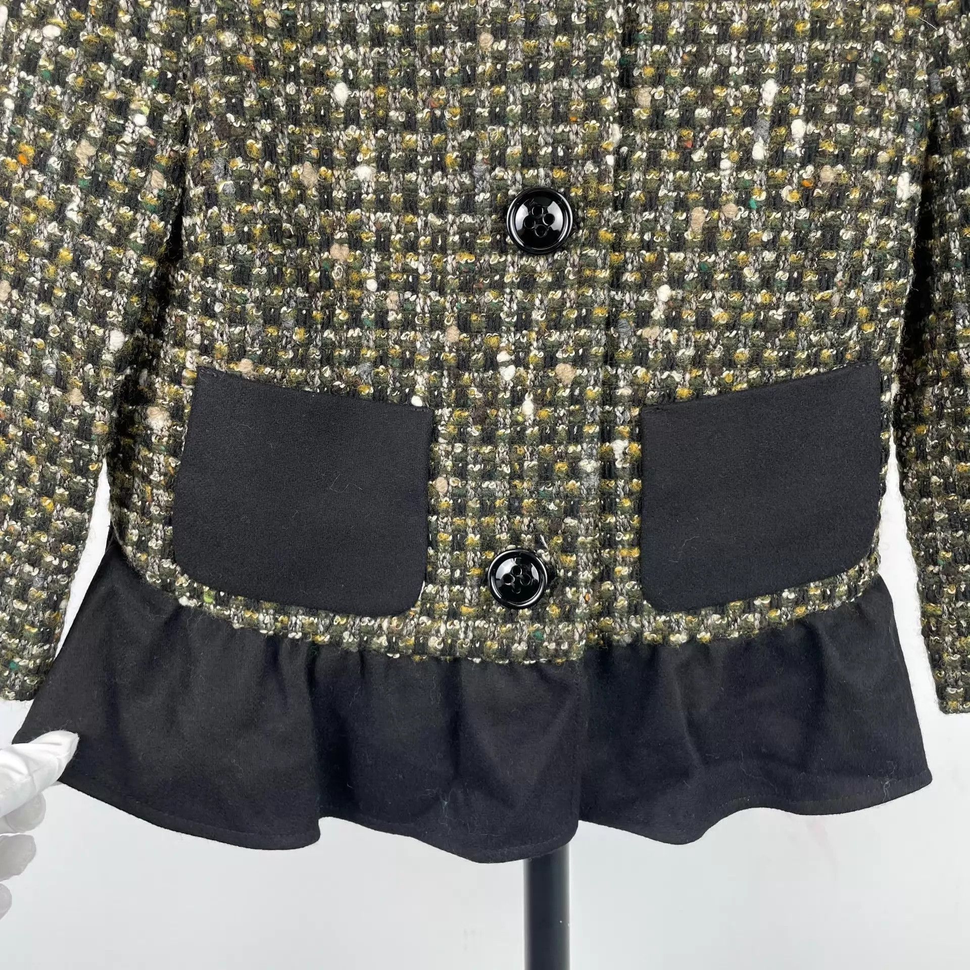 Valentino Valentino Knit Chanel-Style Women's Black Hem Jacket Size S / US 4 / IT 40 - 8 Thumbnail