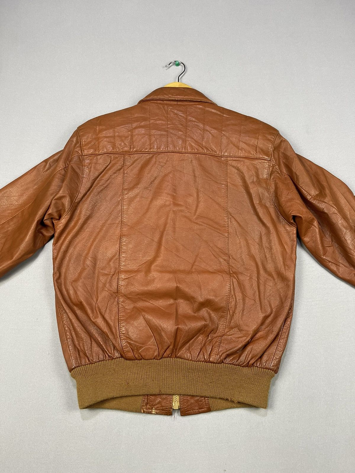 Japanese Brand VINTAGE LEATHER JACKET NOVA CHECK LINED Size US S / EU 44-46 / 1 - 7 Thumbnail