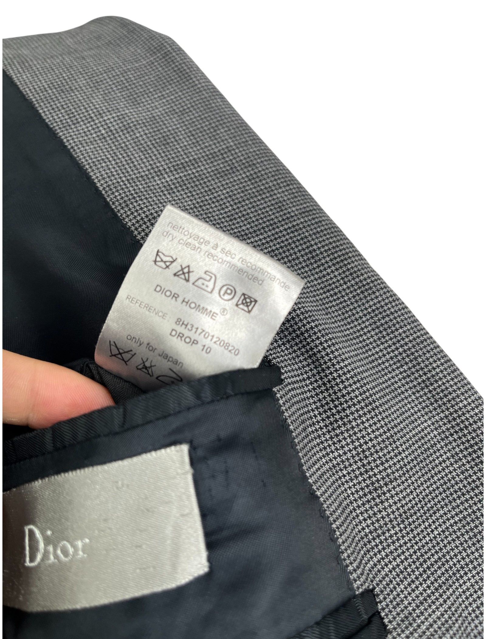 Dior by Kris Van Assche F/W 2008 Grey Wool Blazer Size 52R - 9 Thumbnail