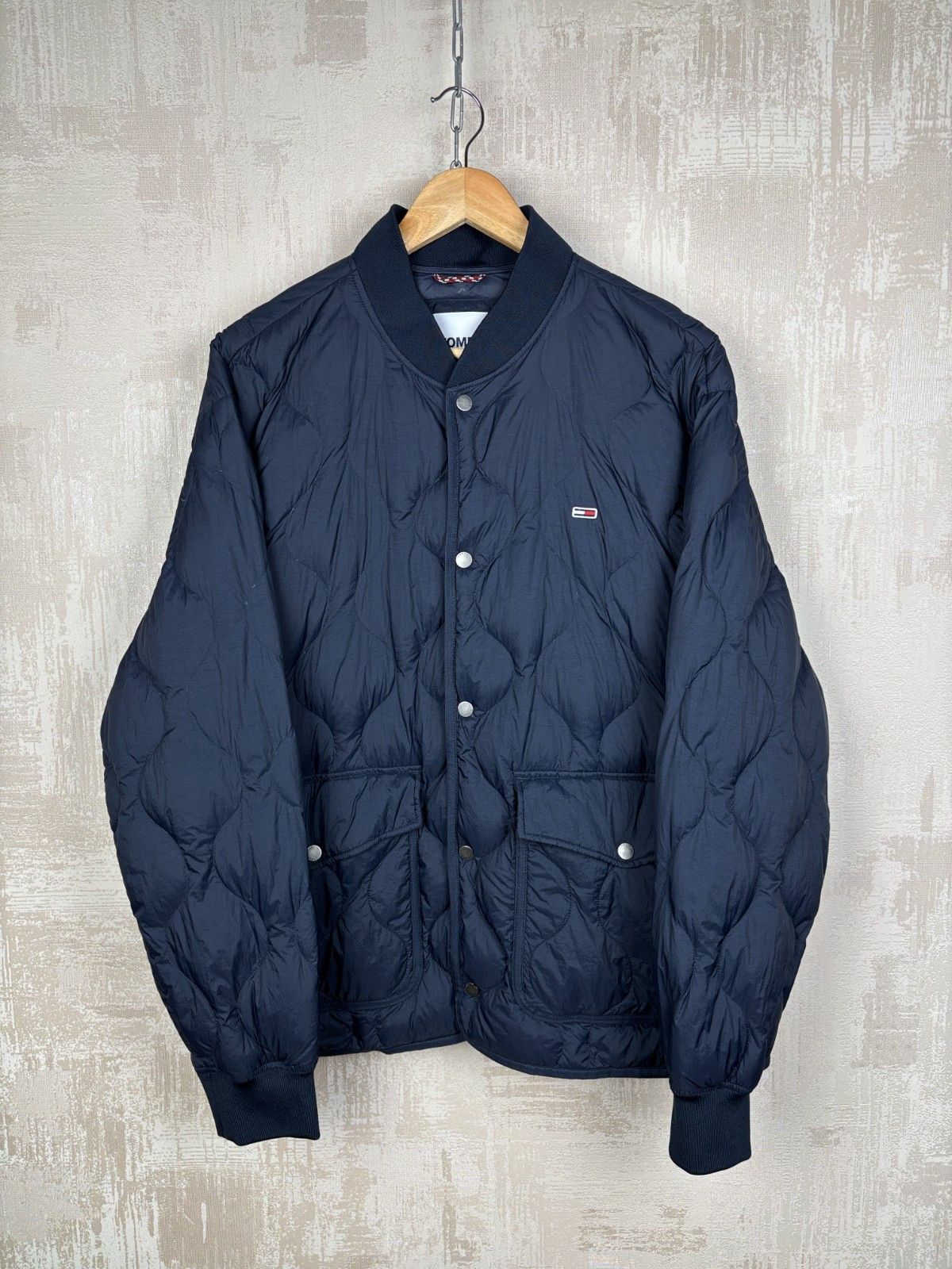 Tommy Jeans Tommy Jeans (Hilfiger) Quilted Down Jacket Navy Snap Button Size US XL / EU 56 / 4 - 6 Thumbnail