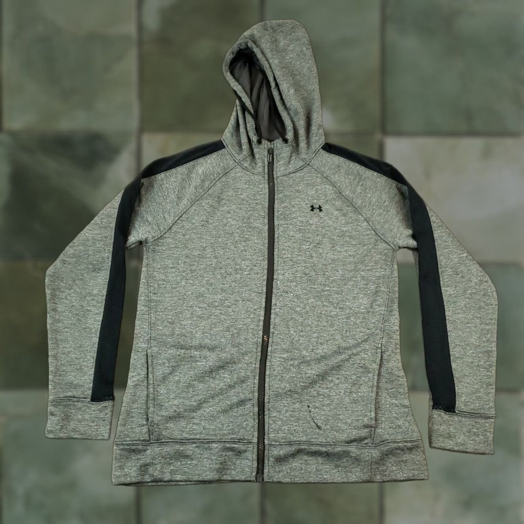 Under Armour Under Armour Mens Large Gray Full Zip Hoodie Long Sleeve Hooded Fitness Jacket Size US M / EU 48-50 / 2 - 1 Thumbnail