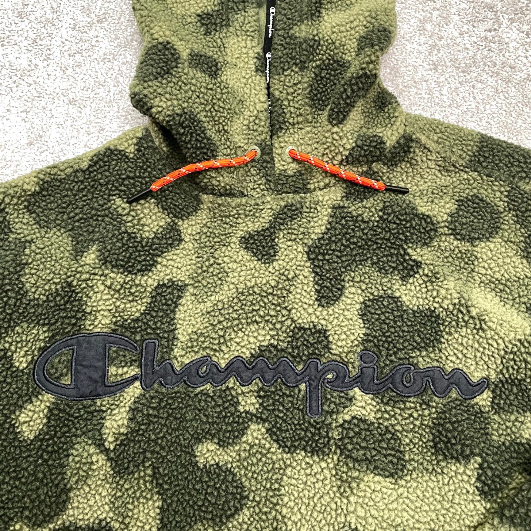 Champion Champion Hoodie Men Medium Green Camouflage Fleece Sherpa Pullover All Seasons Jacket? Size US M / EU 48-50 / 2 - 4 Thumbnail