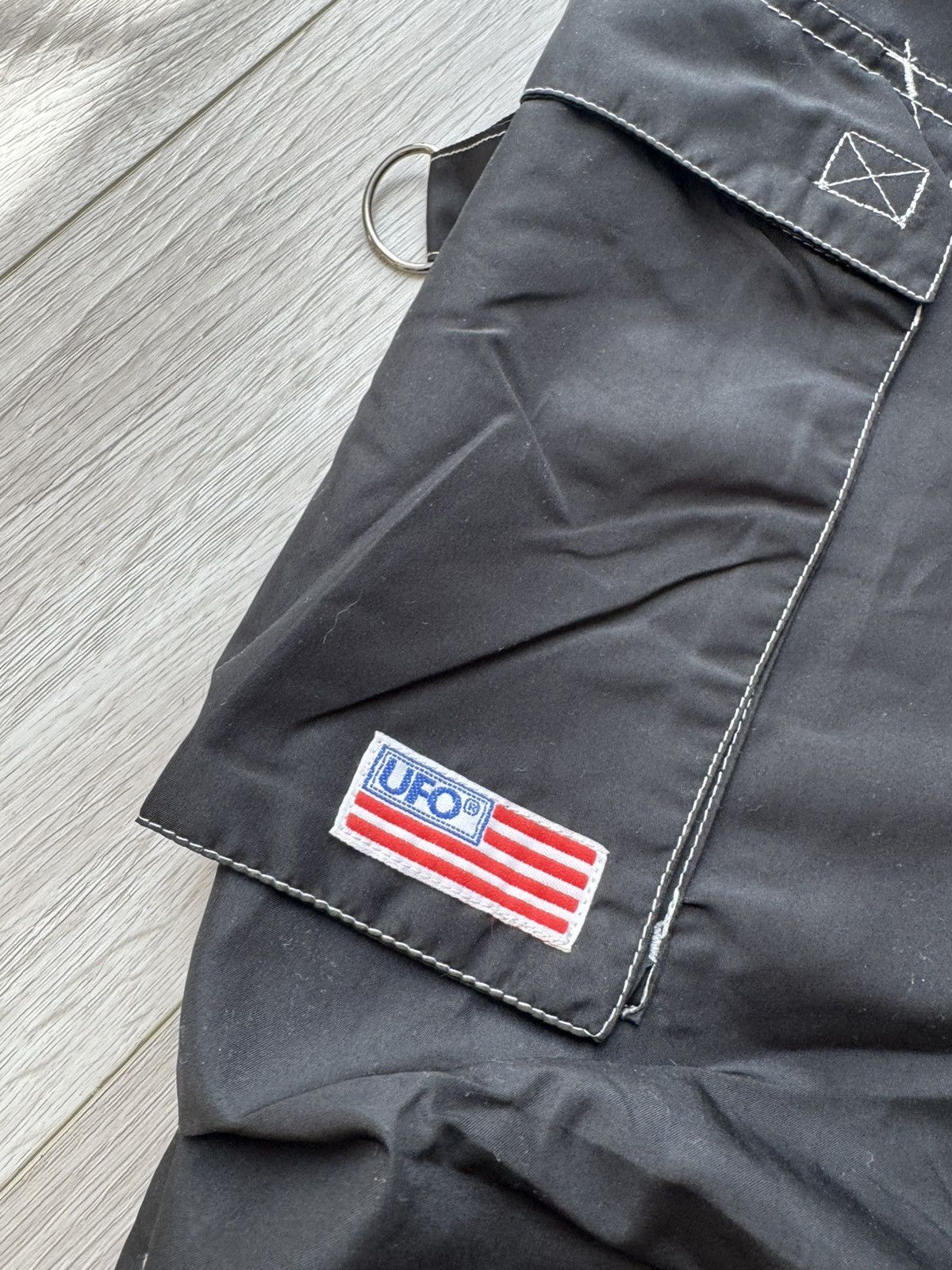 Japanese Brand Vintage UFO Bondage Parachute Black Cargo Pants Size US 32 / EU 48 - 2 Thumbnail