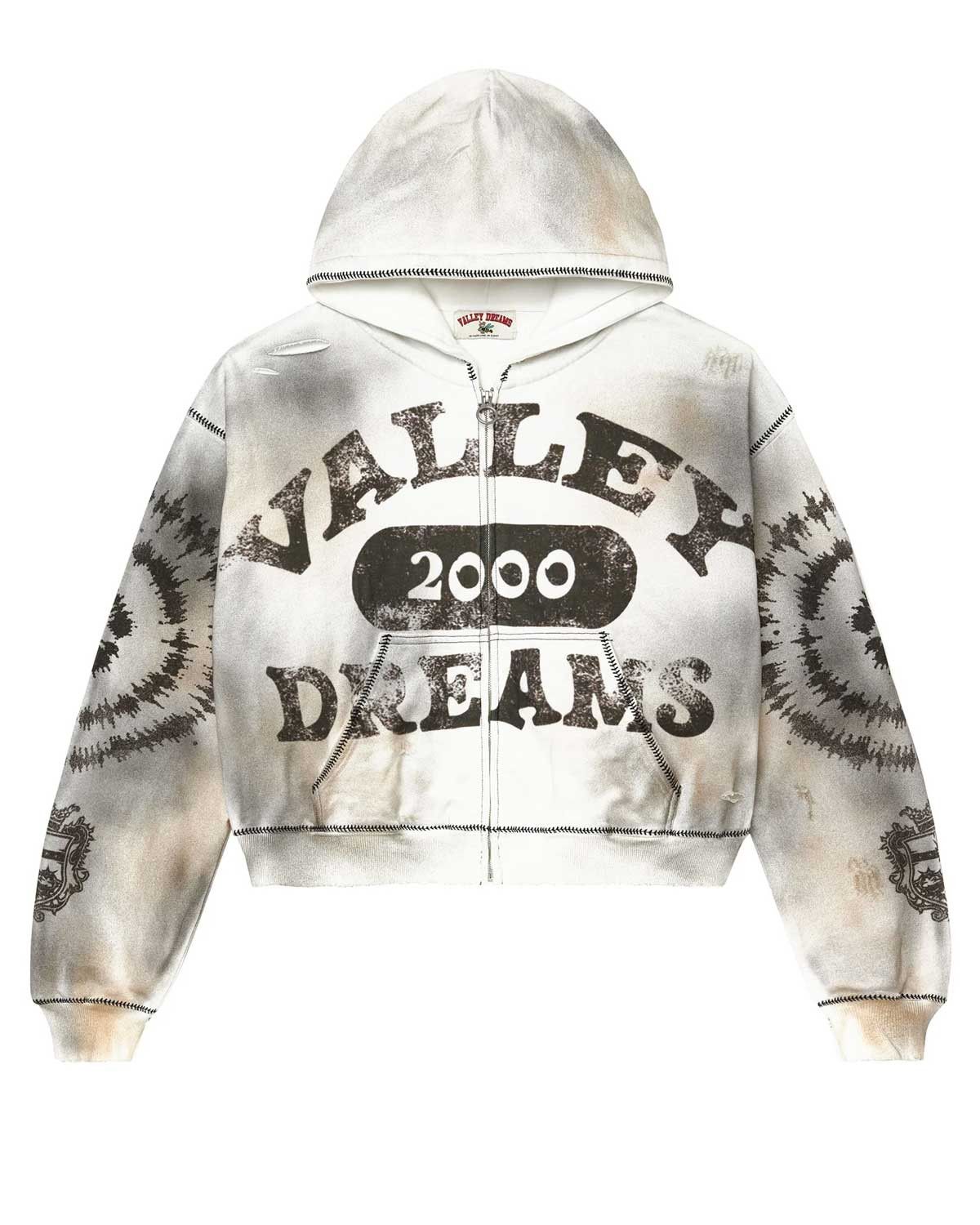 Vale Forever Spiral Zip Up Hoodie Ash Grey Size US XL / EU 56 / 4 - 1 Thumbnail