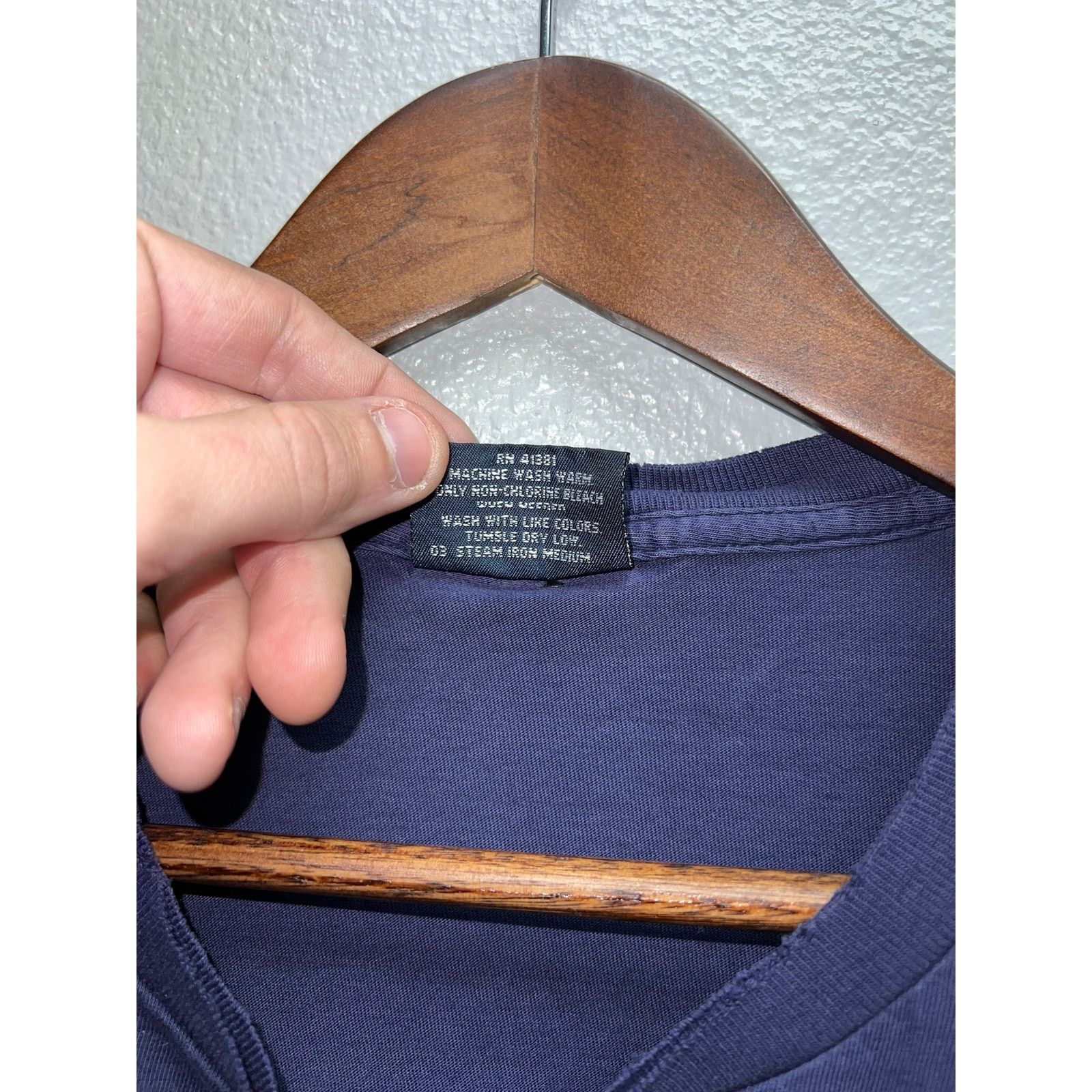 Polo Ralph Lauren Vintage Polo Ralph Lauren Blue Shirt Usa Made Blank Tee VTG Size US L / EU 52-54 / 3 - 7 Thumbnail